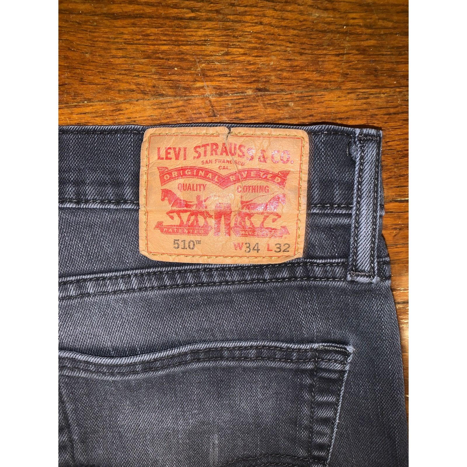 Levi's Levis 510 Black Jeans 34x32 Skinny Fit Nice Fade Size US 34 / EU 50 - 7 Thumbnail