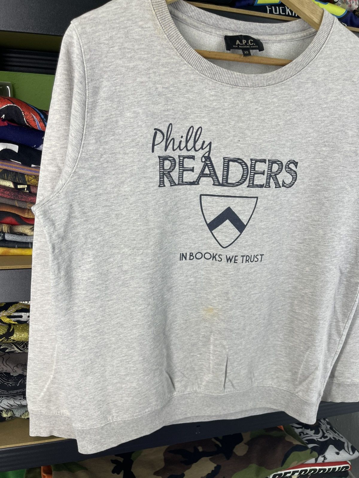 A.P.C. Vintage A.P.C Philly Readers in Books we Trust Sweatshirt Size US XS / EU 42 / 0 - 4 Thumbnail