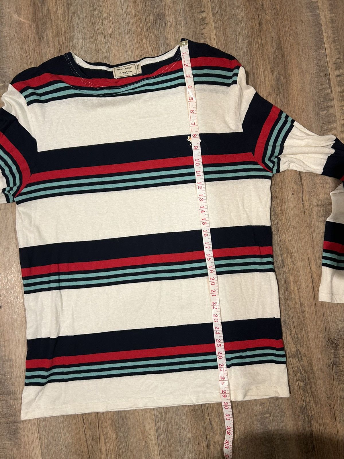 Maison Kitsune Striped linen cotton blend Size US L / EU 52-54 / 3 - 8 Thumbnail