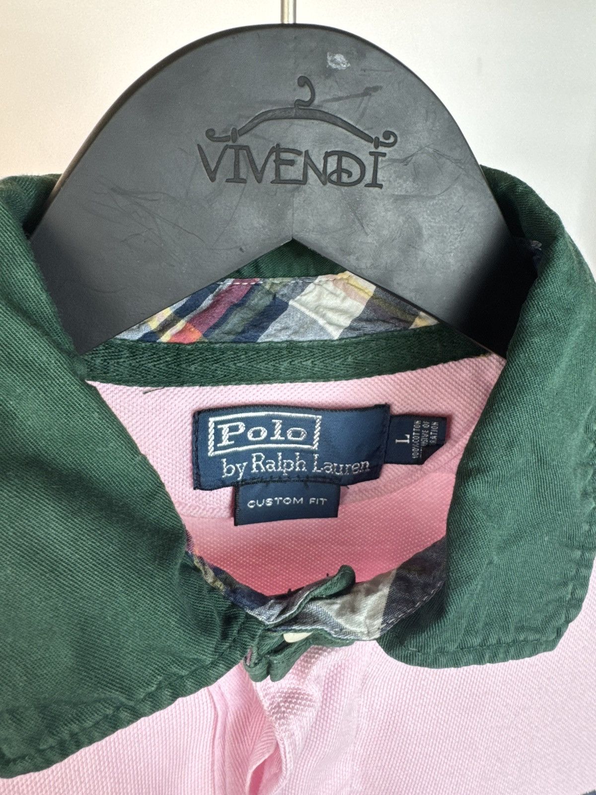 Polo Ralph Lauren × Ralph Lauren × Vintage Polo Ralph Lauren Polo-Shirt Stripe Pink Men’s L Tee Size US L / EU 52-54 / 3 - 4 Thumbnail