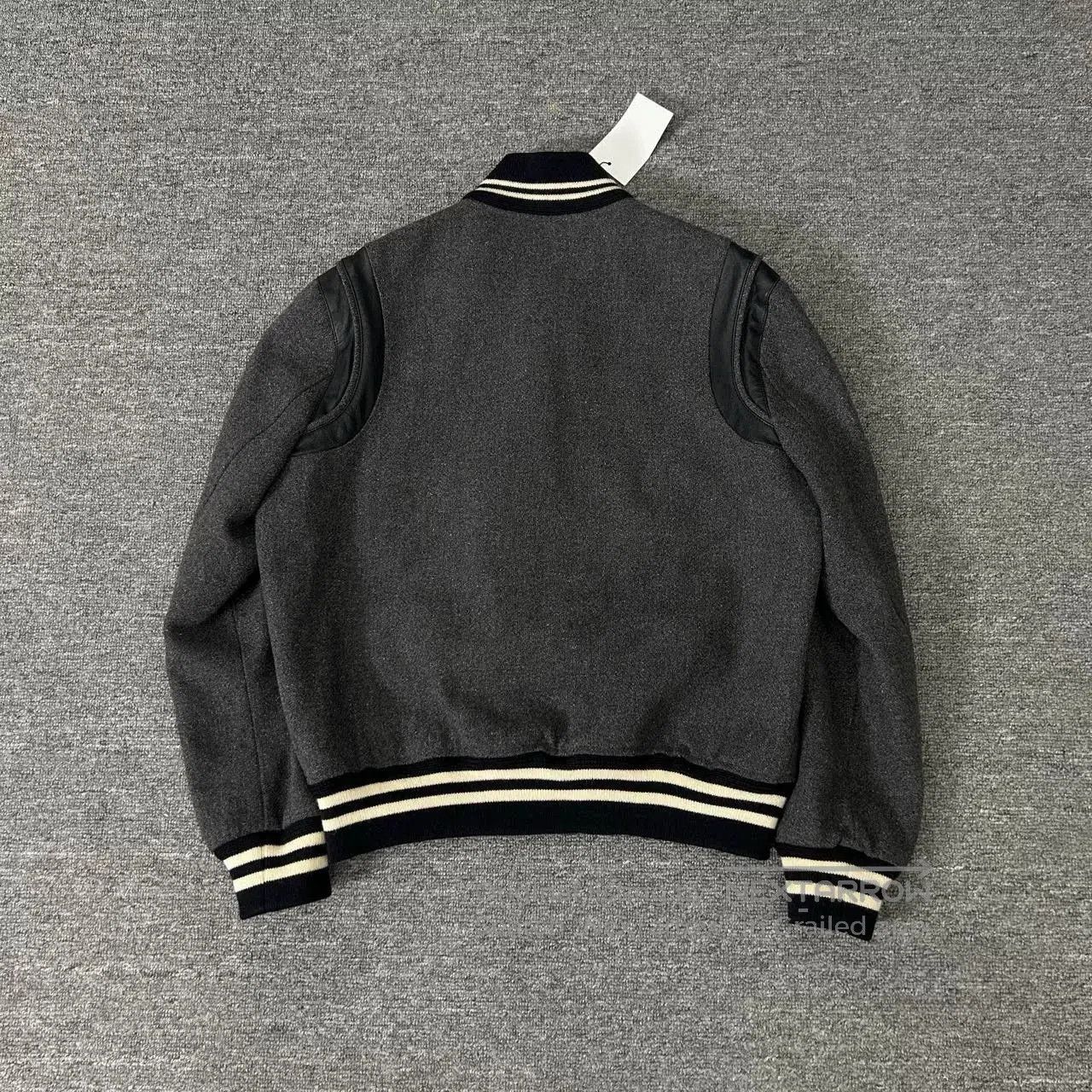 Saint Laurent Paris Saint Laurent Gray Wool Baseball Jacket. Size US M / EU 48-50 / 2 - 6 Thumbnail