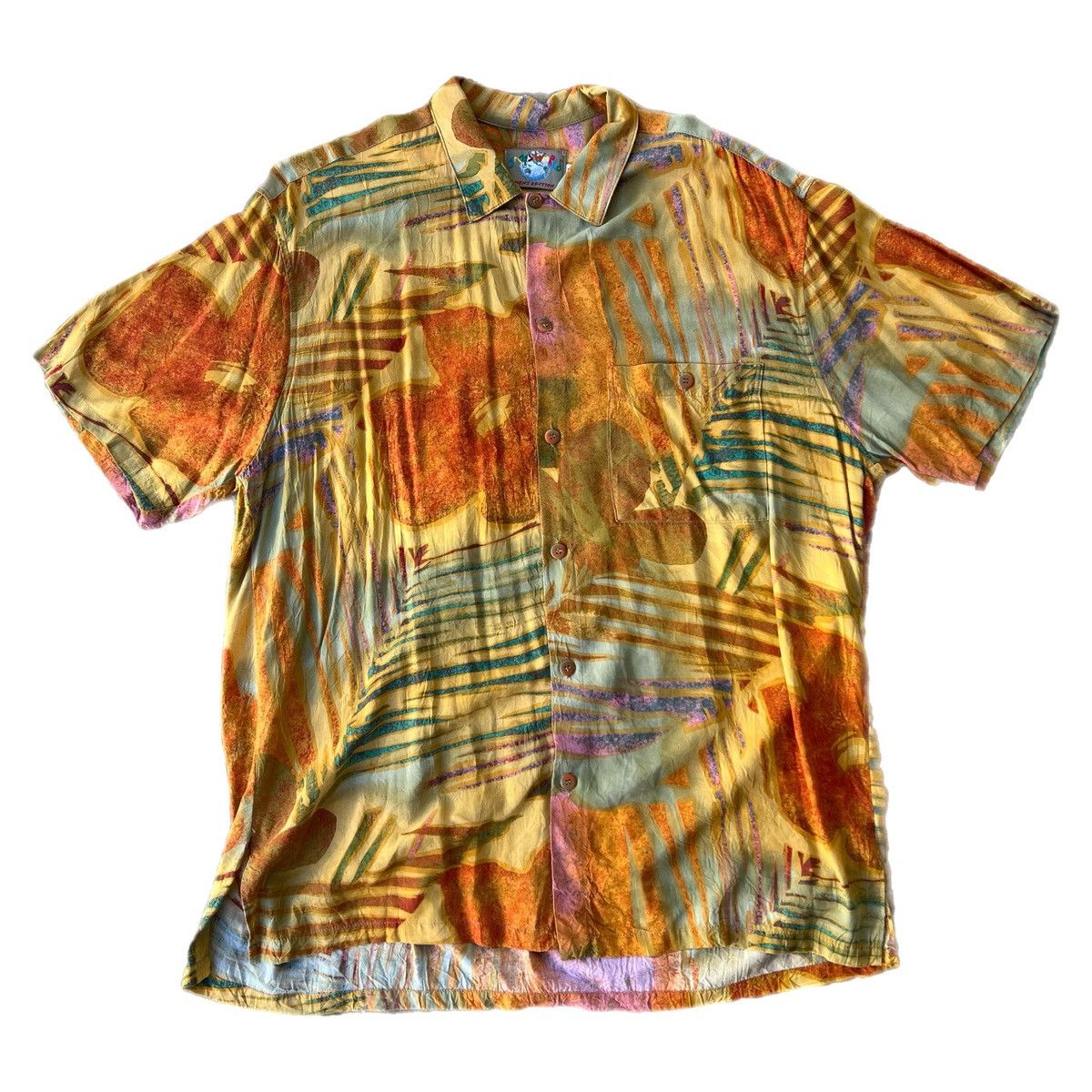 image of Hawaiian Shirt x Jams World Vintage 90’S Jams World Hawaiian Button-Up Shirt, Men's (Size XL)