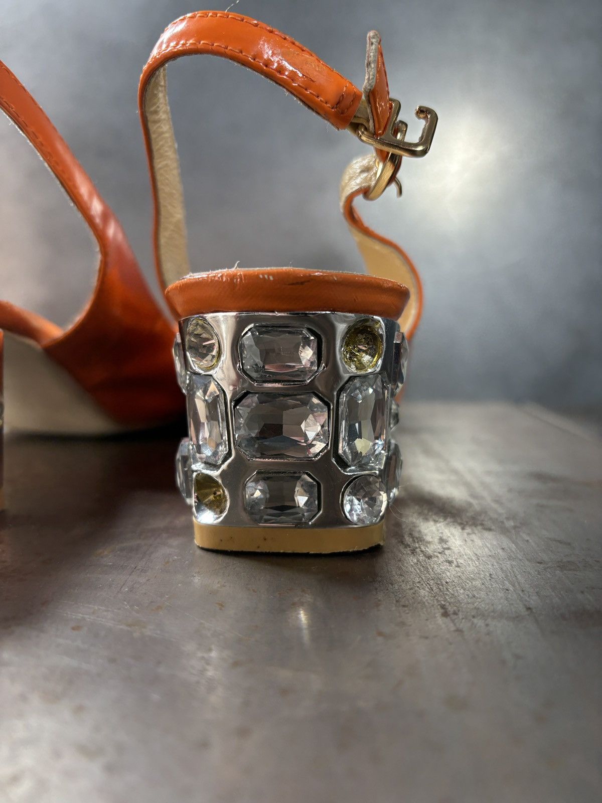 Miu Miu 2011 Miu Miu Heels Patent Leather Jewel Rhinestone Straps Size US 8 / IT 38 - 10 Thumbnail