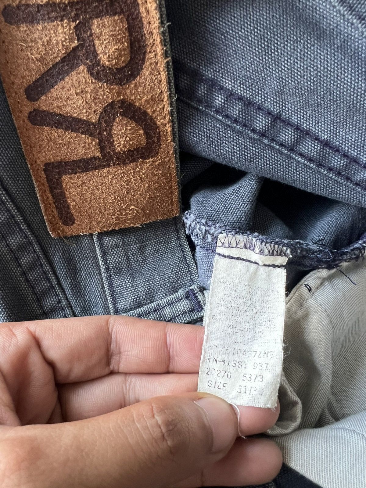 RRL Ralph Lauren Vintage RRL Double RL Faded Black Duck Canvas Denim Jeans Size US 30 / EU 46 - 7 Thumbnail