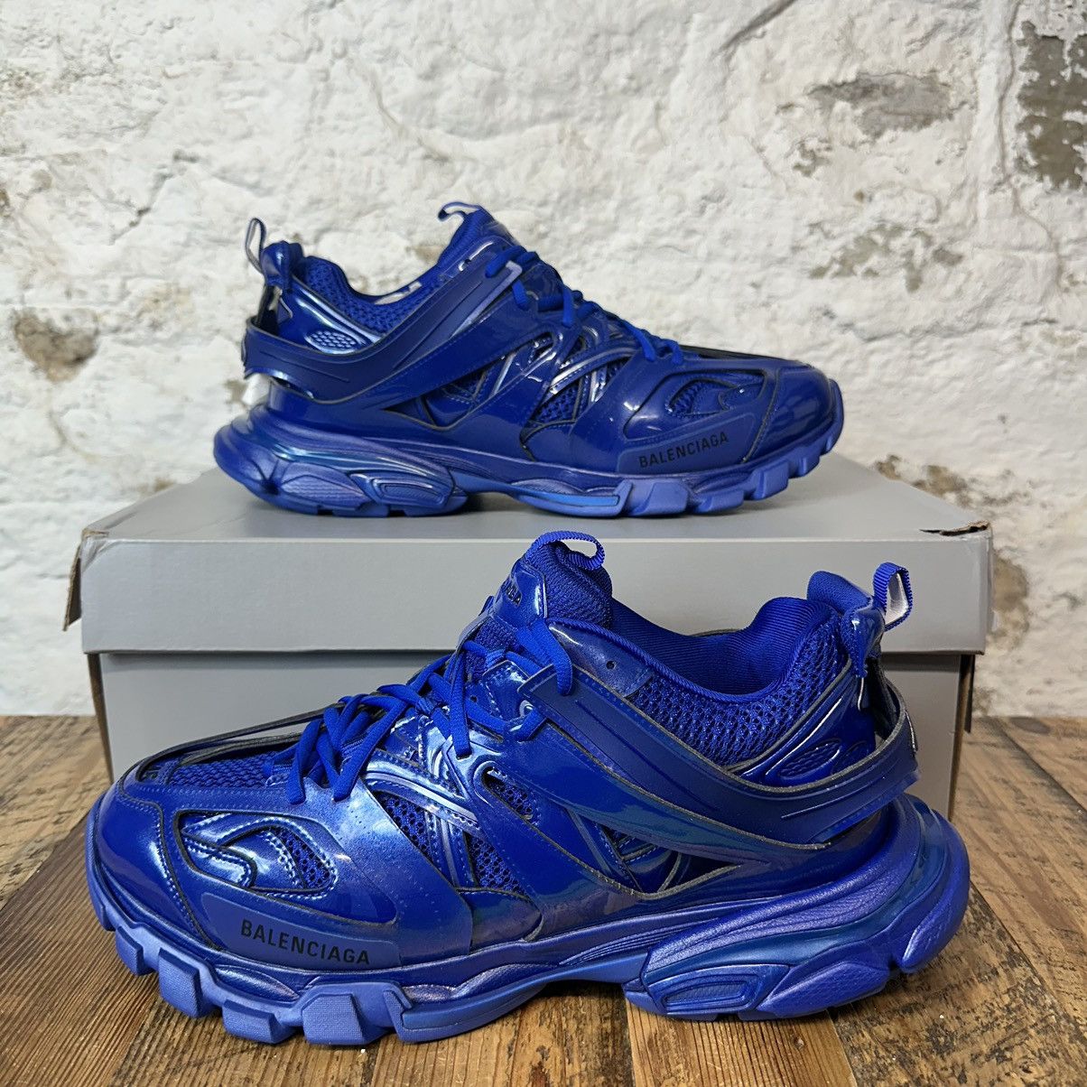 Balenciaga Balenciaga Track Runner Royal Blue Low Sneaker Size 12 NEW Grailed