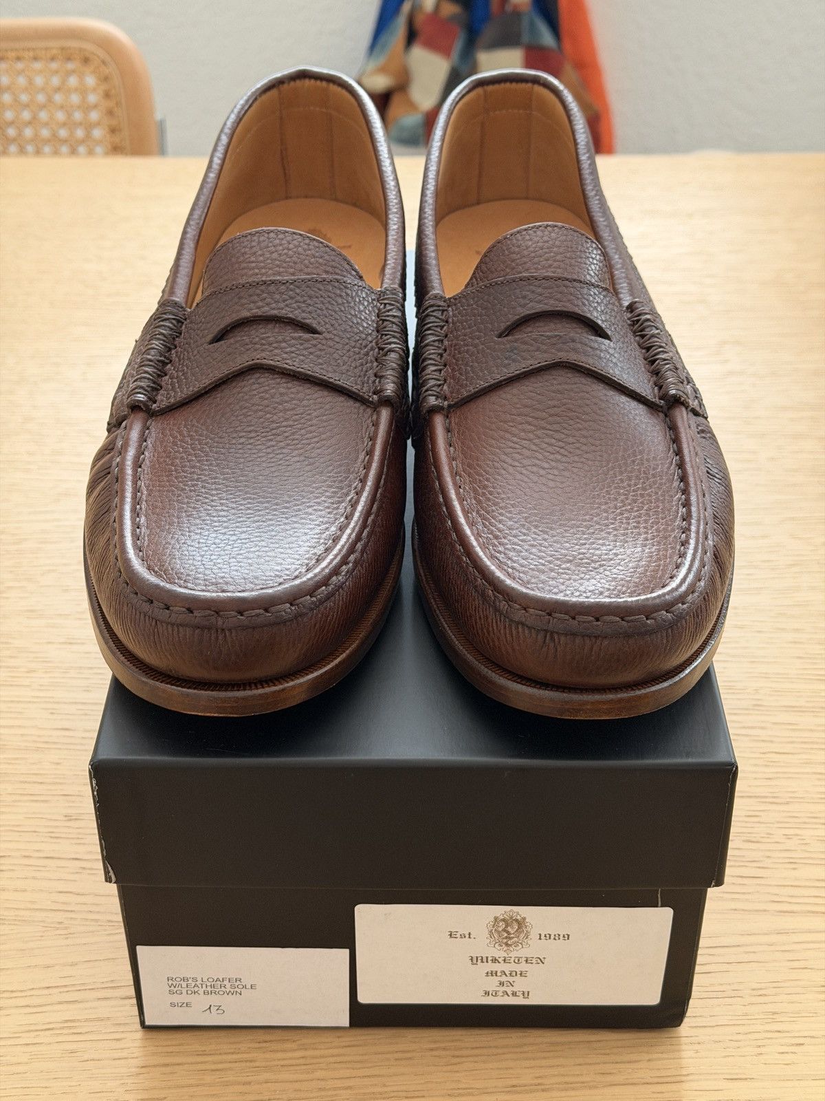 Yuketen Yuketen Rob’s Loafer w/ Leather sole, Dark Brown Size US 13 / EU 46 - 3 Thumbnail