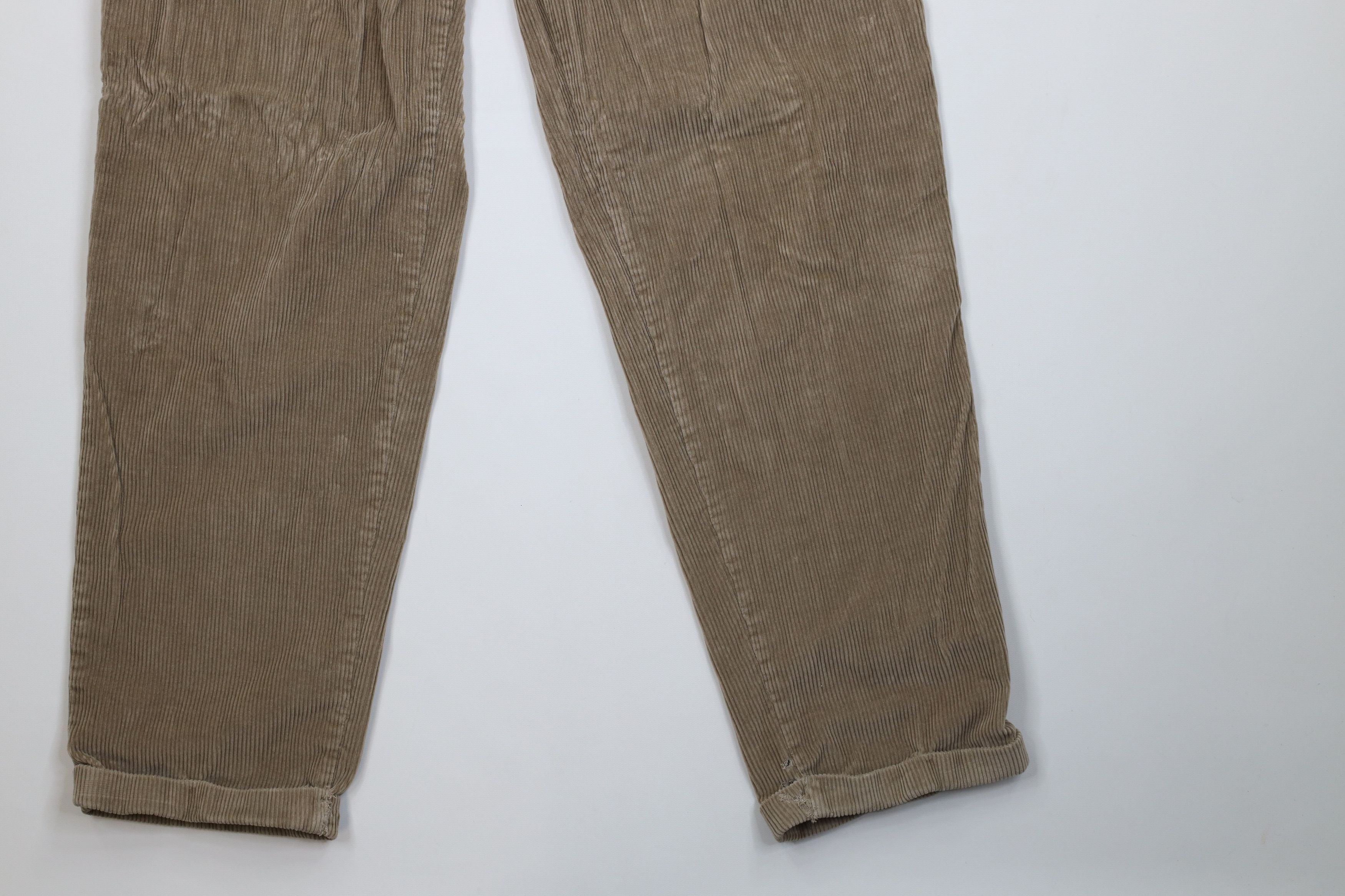 Vintage Vintage 90s Y2K Streetwear Pleated Corduroy Chino Pants Size US 34 / EU 50 - 4 Thumbnail