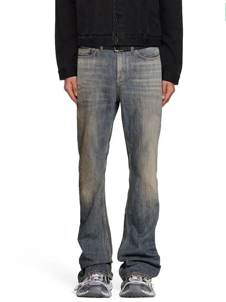 Japanese Brand × Jean Loose straight leg micro flared jeans Size US 30 / EU 46 - 6 Thumbnail
