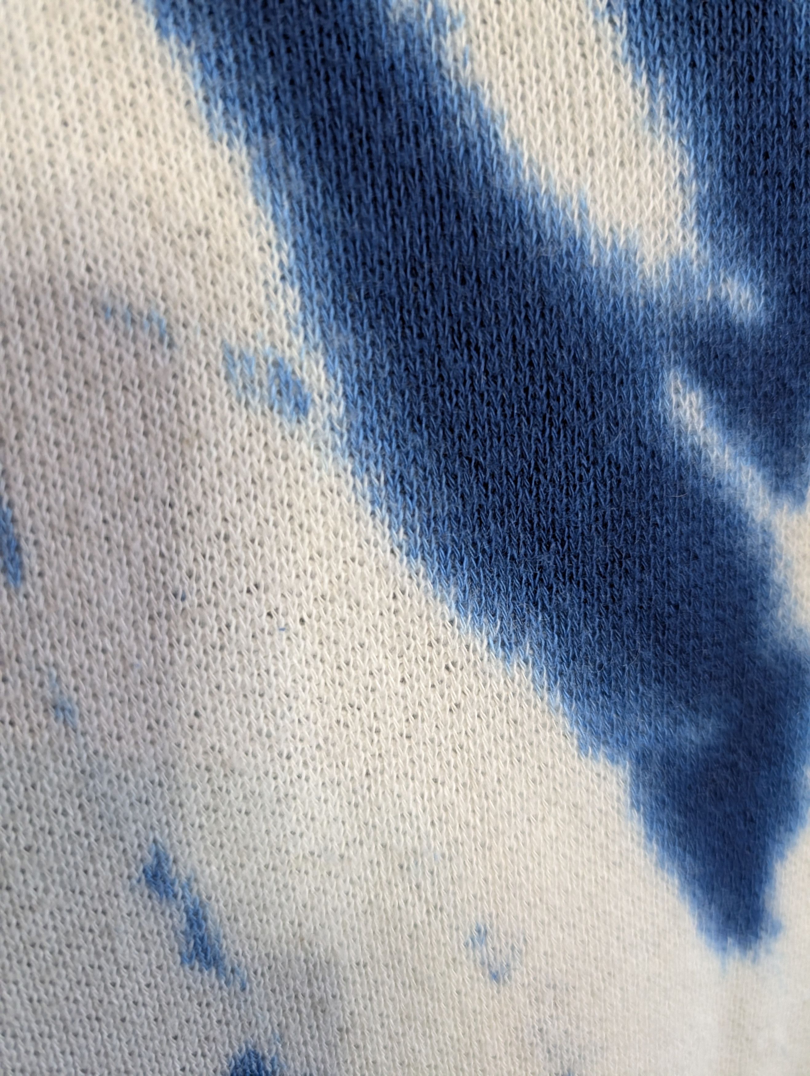 The Elder Statesman Cotton/Cashmere Knit Blue/White Tie Dye Hoodie NWT Size US S / EU 44-46 / 1 - 3 Thumbnail