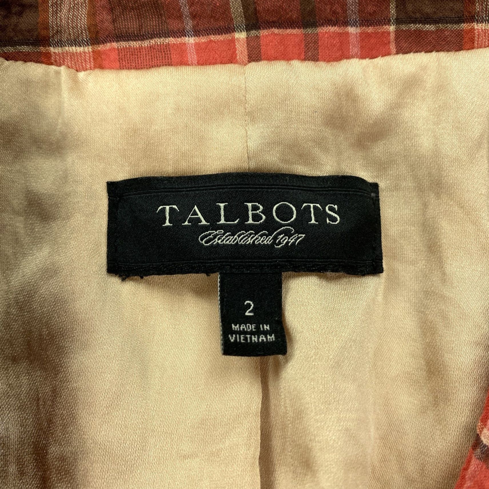 Talbots Talbots Blazer 2 Womens Plaid Two Button Lined Suit Jacket Classic Career Workwe Womens Size XS / US 0-2 / IT 36-38 - 6 Thumbnail