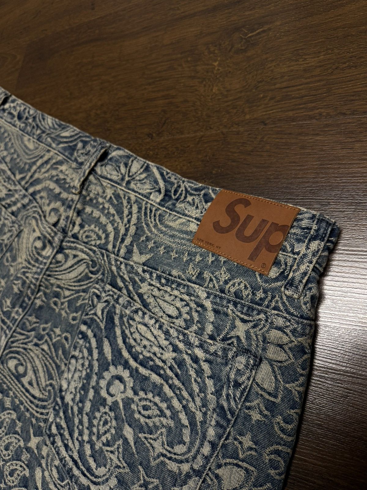 Supreme Supreme Bandana Jacquard Baggy Jean Blue Size US 38 / EU 54 - 9 Thumbnail
