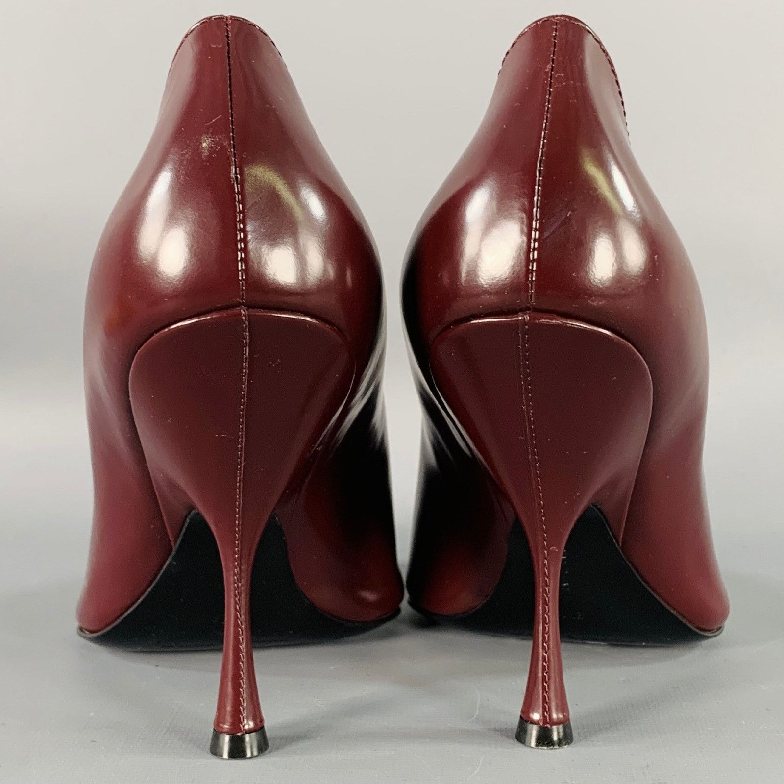 Phoebe Philo PHOEBE PHILO Size 7.5 Burgundy Leather Pointed Toe Pumps Size US 7.5 / IT 37.5 - 3 Thumbnail