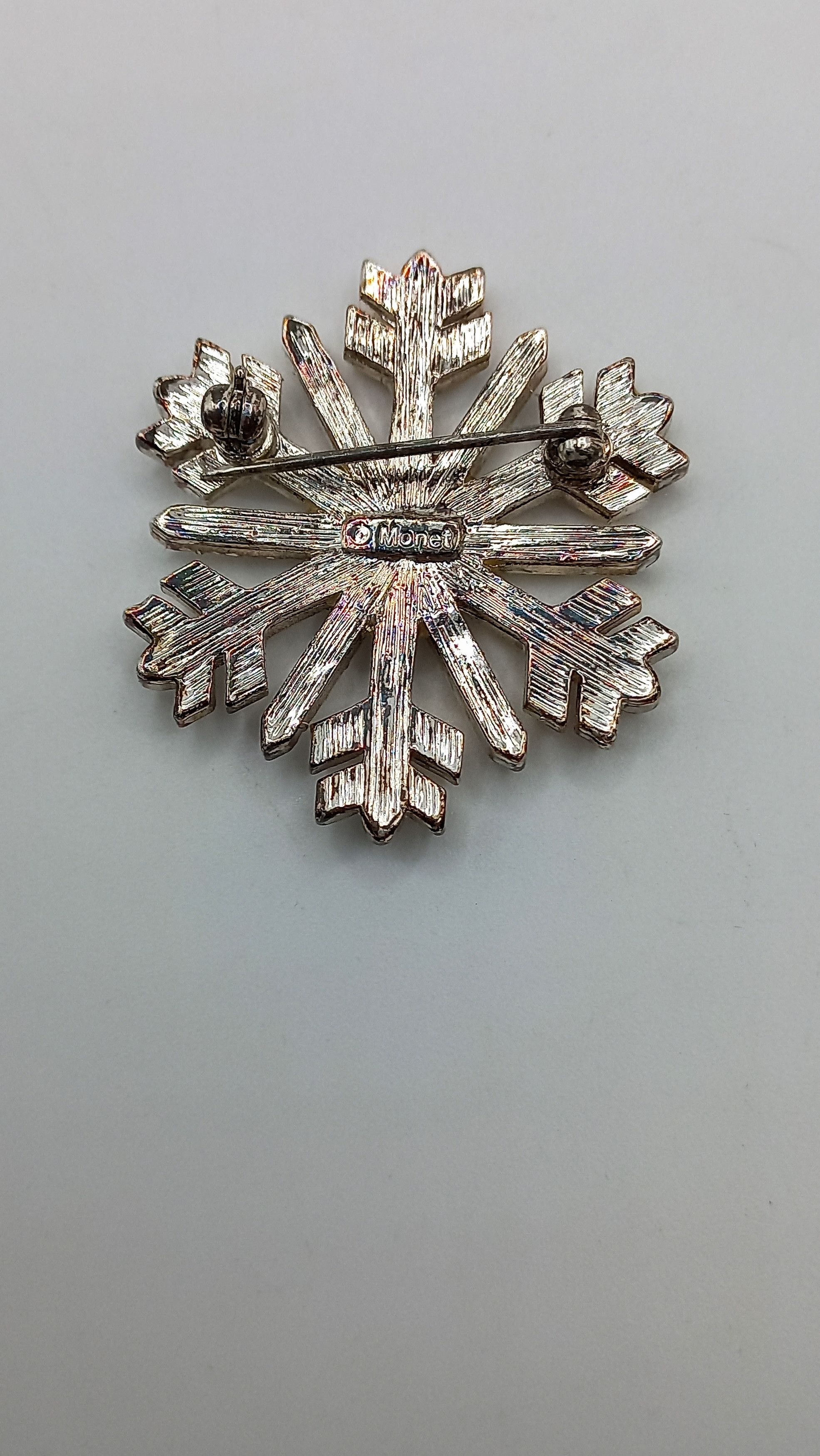 Monet Monet Signed Sparkly Snowflake Brooch Size ONE SIZE - 3 Thumbnail