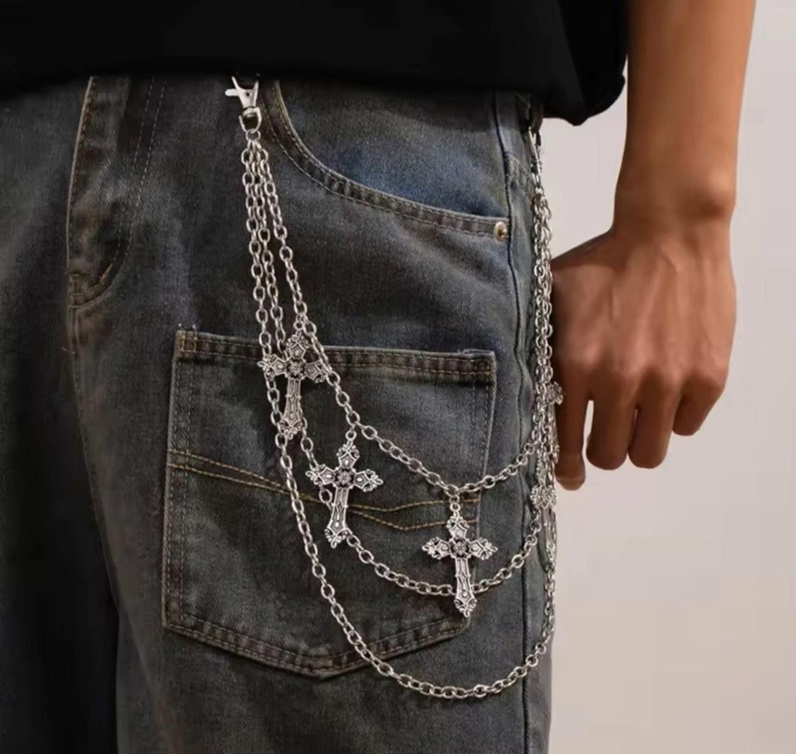Other Five Crosses Chain Wallet Size ONE SIZE - 2 Thumbnail