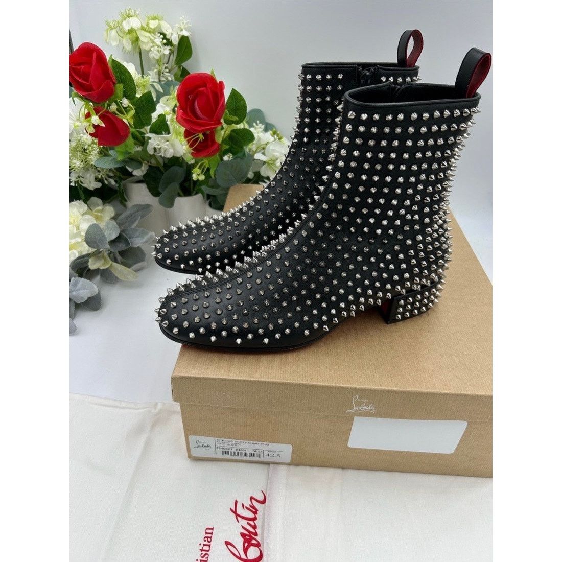Christian Louboutin Christian Louboutin SPIKEASY leather ankle boots size 42.5 Size US 9.5 / EU 42-43 - 5 Thumbnail