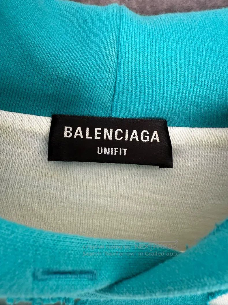 Balenciaga Balenciaga Large Destroyed Letter Print Hooded Sweatshirt Size US L / EU 52-54 / 3 - 3 Thumbnail