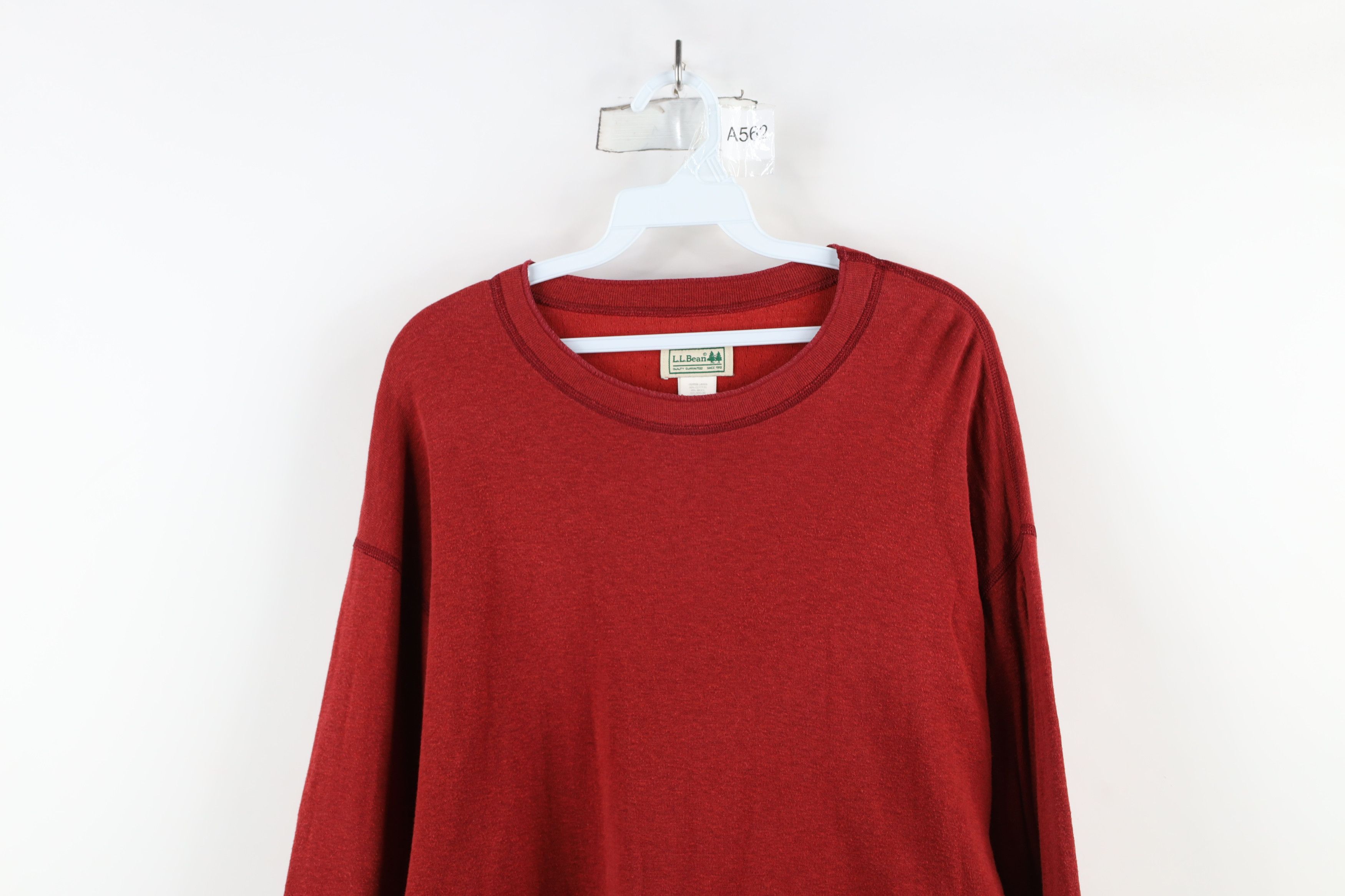 L.L. Bean × Vintage Vintage LL Bean Double Wall Wool Blend Thermal T-Shirt Red Size US XL / EU 56 / 4 - 2 Thumbnail
