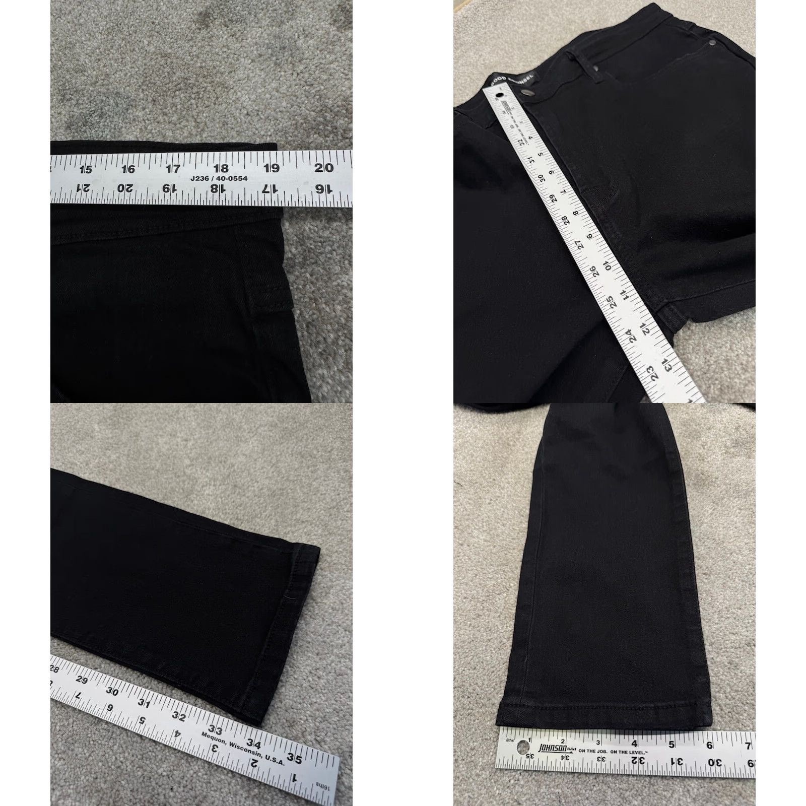 Vintage Good Counsel Jeans Men’s 44x34 Black Distressed Stretch Denim Tapered Big & Tall Mens Jeans Size US 44 / EU 60 - 8 Thumbnail