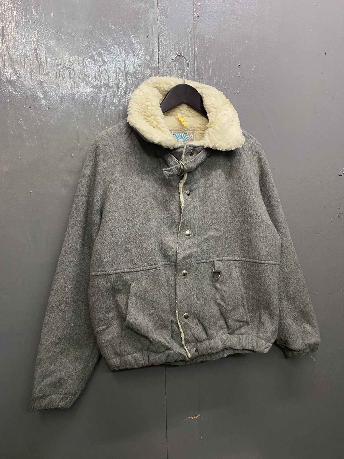 Vintage Vintage William Barry Struggle Gear Shearling Wool Jacket Size US S / EU 44-46 / 1 - 3 Thumbnail