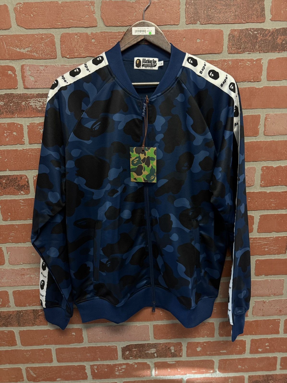 Bape Bape Camo Blue Tape Jersey Zip Up Jacket Size Large (NEW) Size US L / EU 52-54 / 3 - 1 Thumbnail