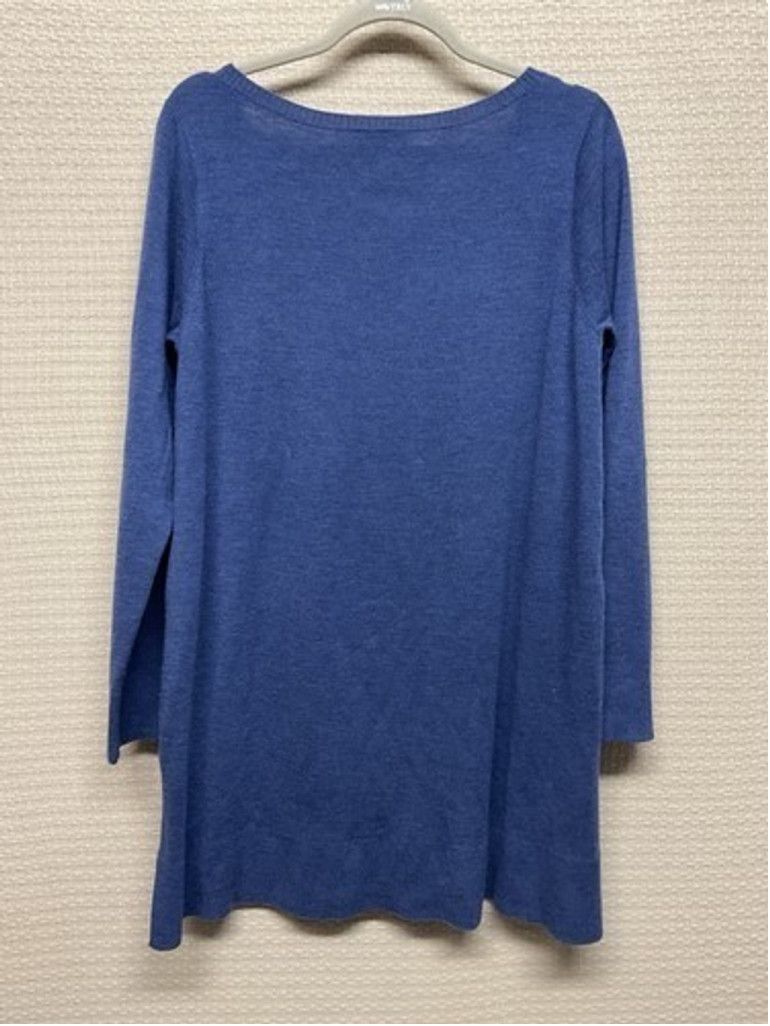 Eileen Fisher Eileen Fisher Wool HighLow Hem BoatNeck Sweater Women Size L Size L / US 10 / IT 46 - 6 Thumbnail
