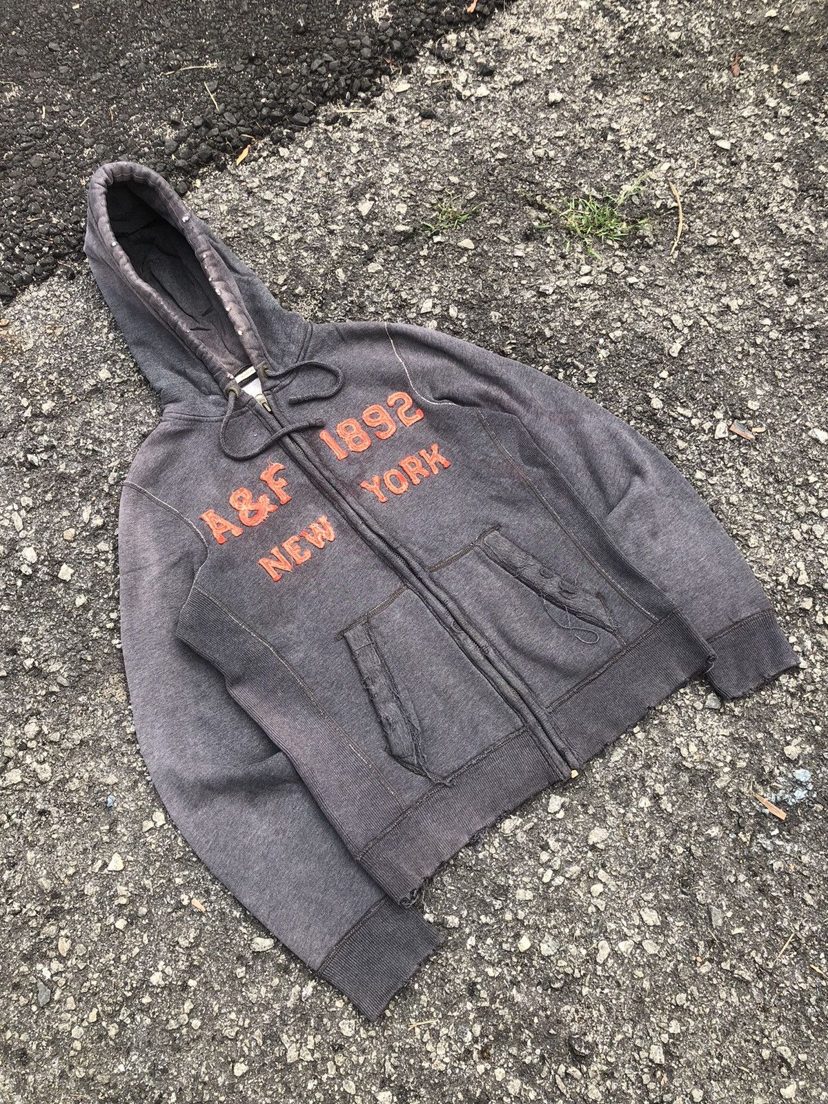 Vintage Vintage Sunfaded Abercrombie & Fitch Zipper Hoodie Size US L / EU 52-54 / 3 - 3 Thumbnail