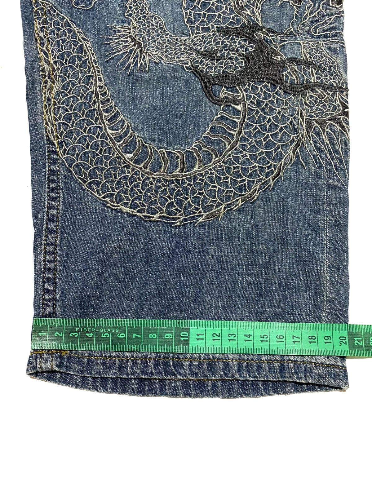 Japanese Brand VINTAGE KARAKURI TAMASHII DRAGON DENIM PANTS Size US 36 / EU 52 - 16 Thumbnail