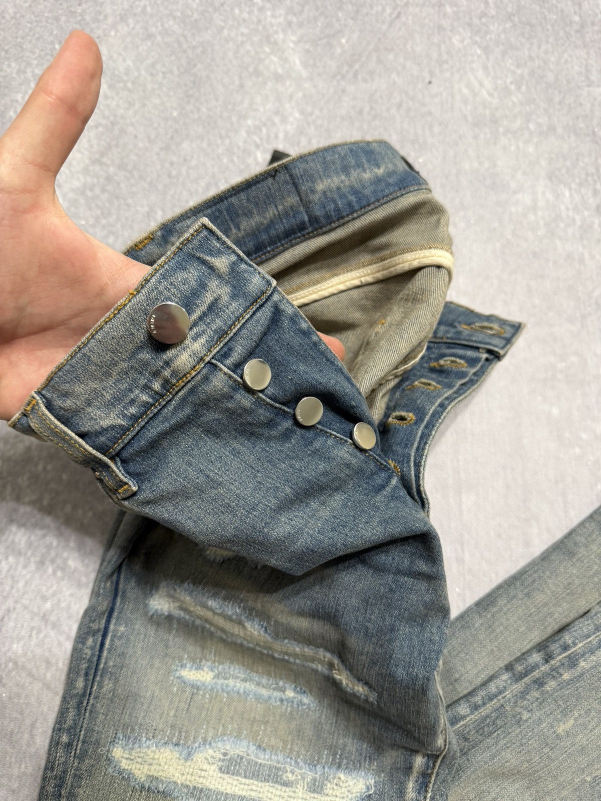 Amiri AMIRI Denim Repair Thrasher Jeans Size US 31 - 5 Thumbnail