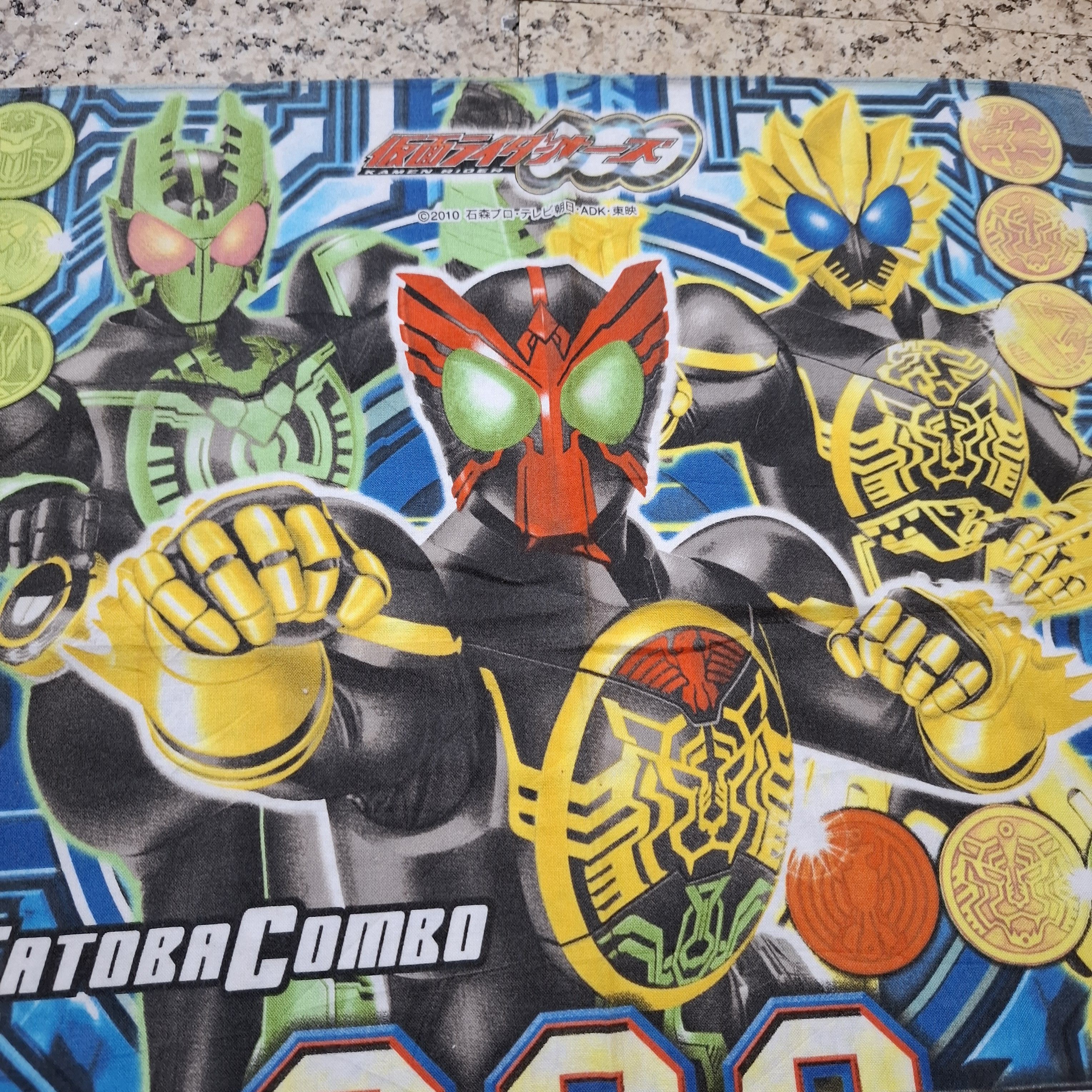 Other VERY RARE Vintage Kamen Rider OOO Tatoba Combo Handkerchief Size ONE SIZE - 7 Thumbnail