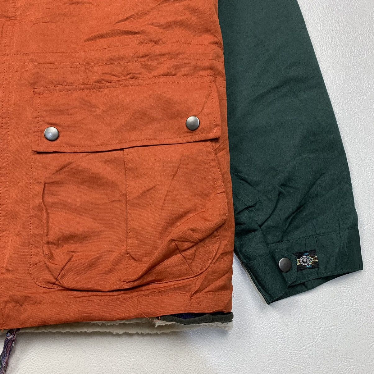 Japanese Brand Power to the people multi color colorblock jacket Size US L / EU 52-54 / 3 - 5 Thumbnail
