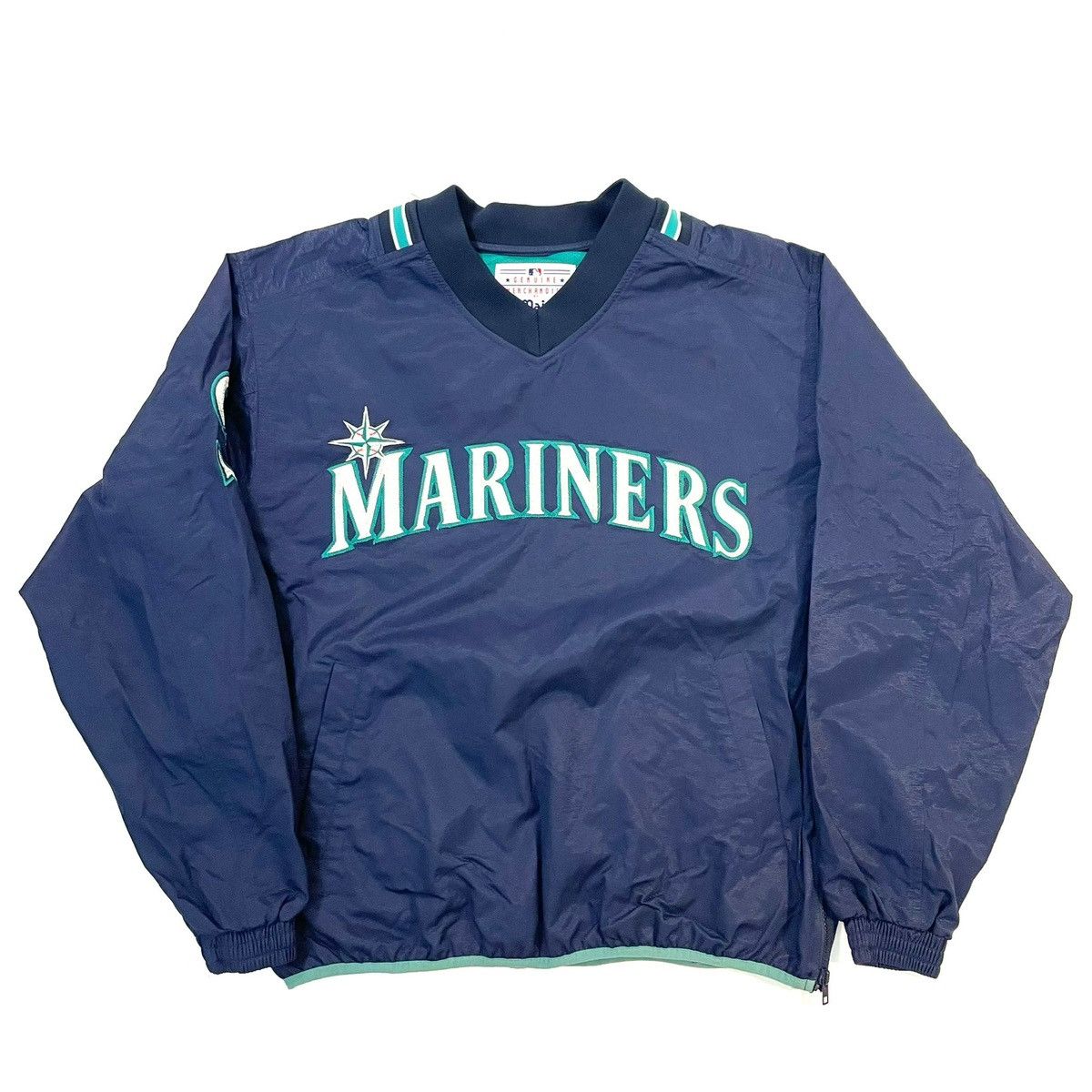 Seattle Mariners MLB Navy Training Top Jacket 00s Majestic