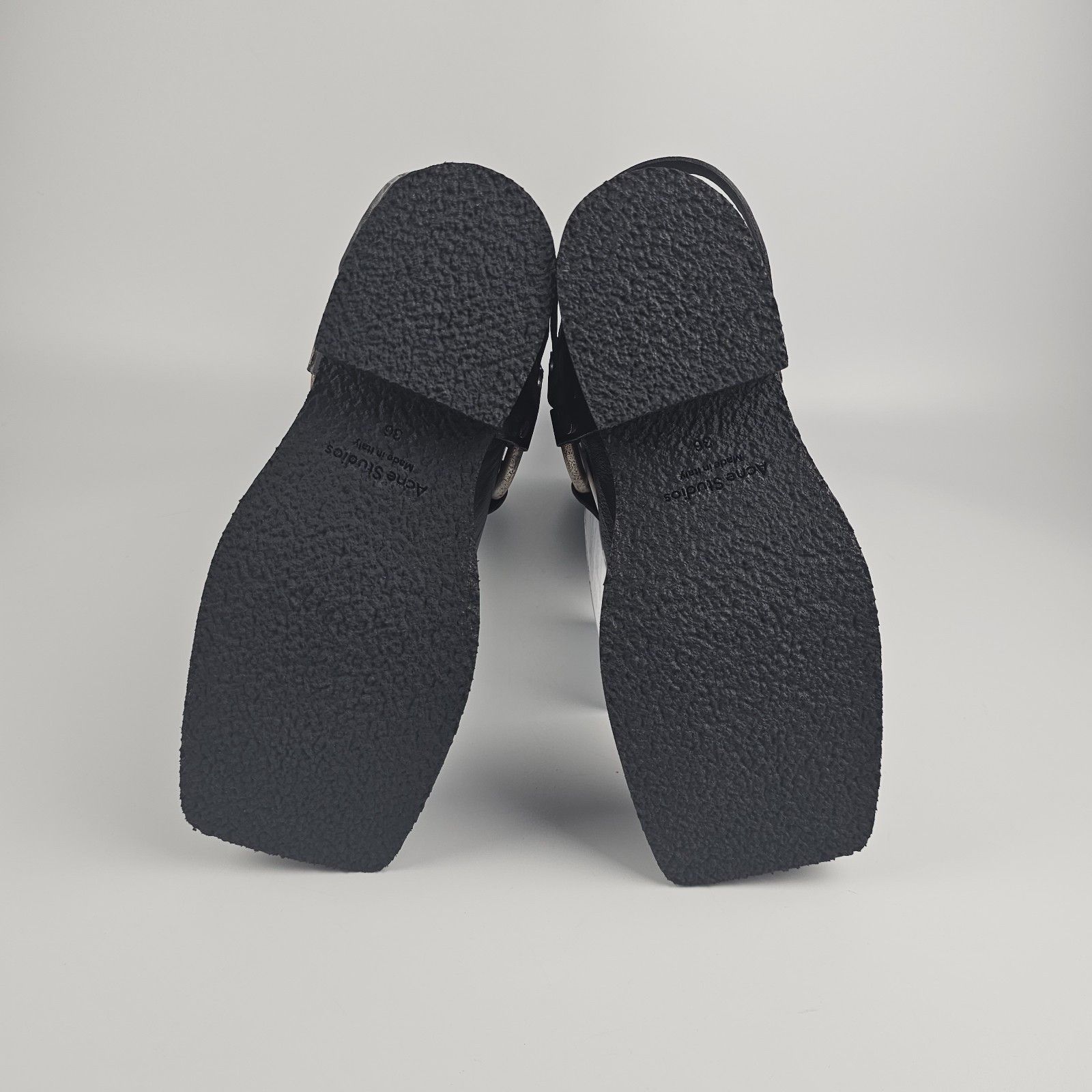 Acne Studios ACNE STUDIOS Balius $1300 Anthracite Grey Leather 35mm Buck Size US 11 / IT 41 - 9 Thumbnail