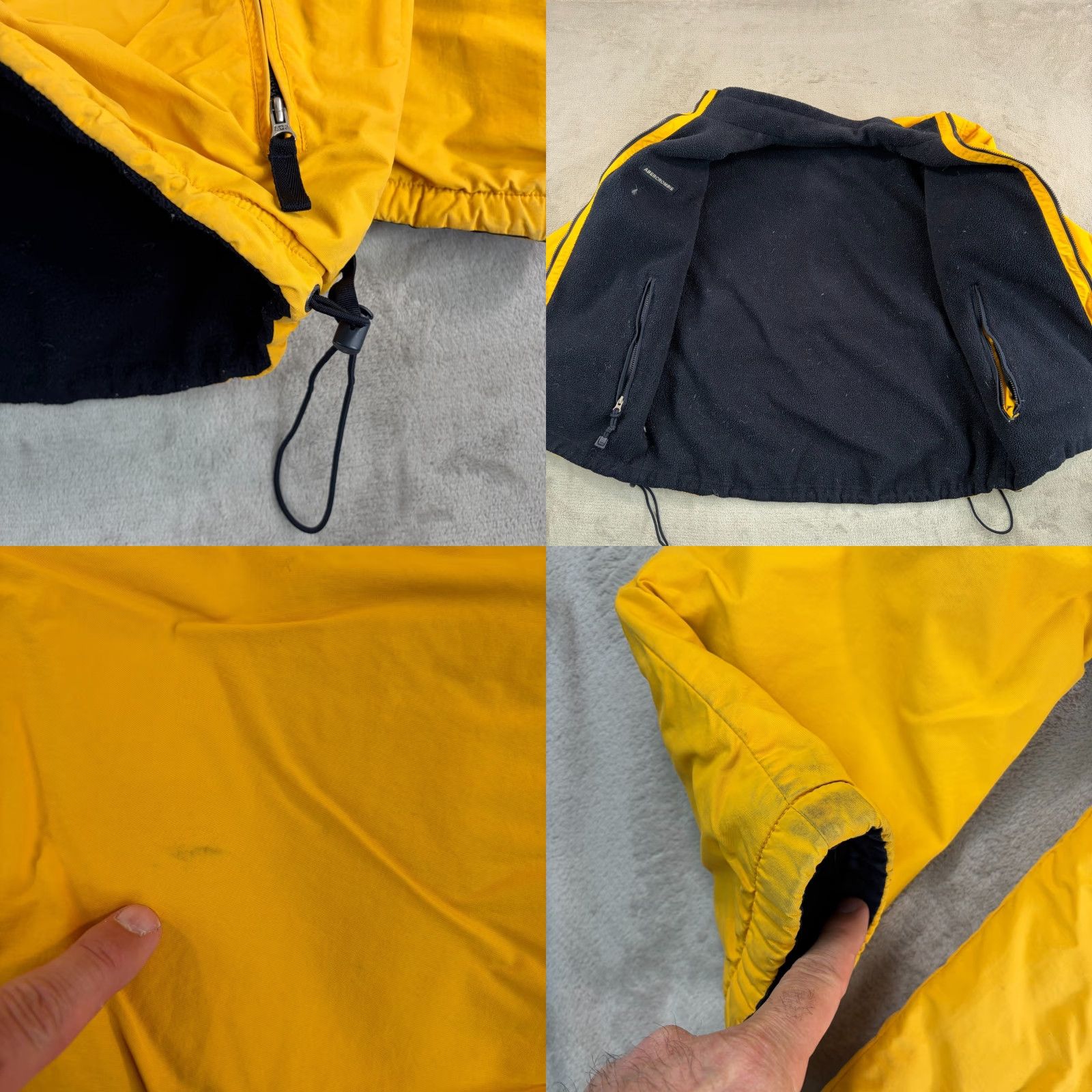 Abercrombie & Fitch VINTAGE Abercrombie & Fitch A92 Ski Jacket Men M Yellow Windbreaker Waterproof Fleece Lined Zipper Pockets 90s Outdoors Size US M / EU 48-50 / 2 - 8 Thumbnail