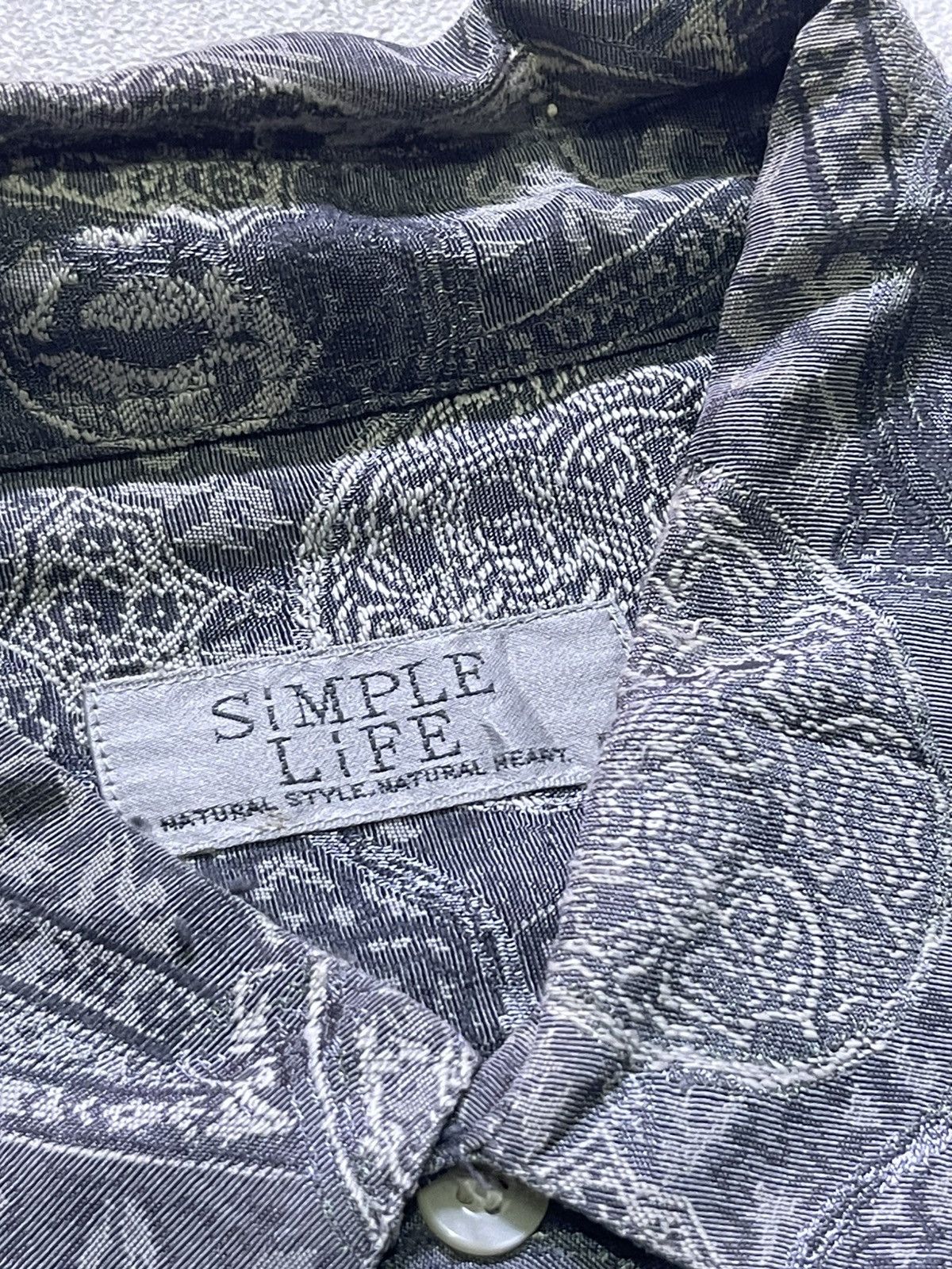 Japanese Brand VINTAGE SIMPLE LIFE long sleeve shirt full print motif Size US L / EU 52-54 / 3 - 4 Thumbnail