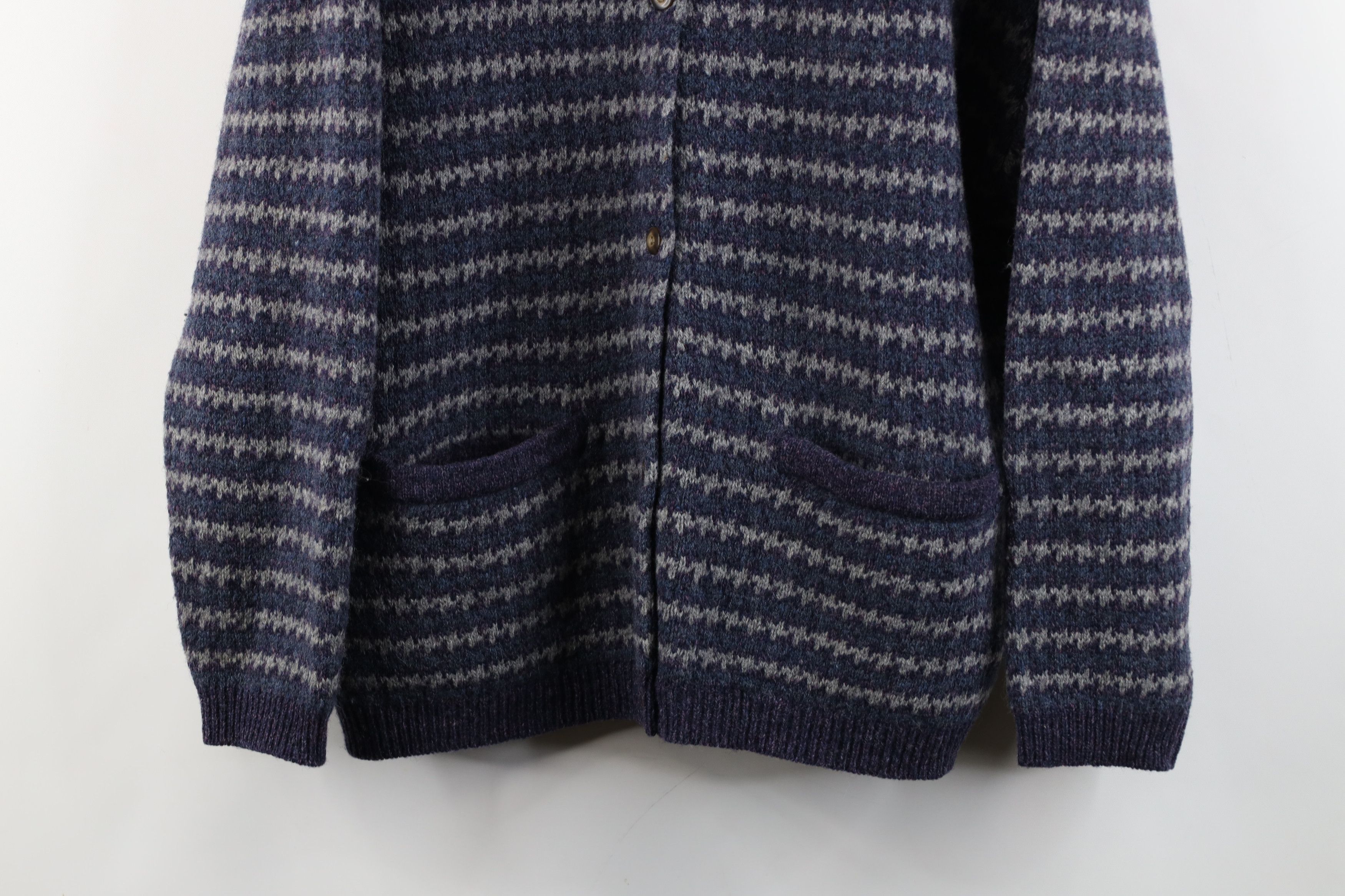 Eddie Bauer × Vintage Vintage 90s Eddie Bauer Houndstooth Collared Sweater Size L / US 10 / IT 46 - 3 Thumbnail