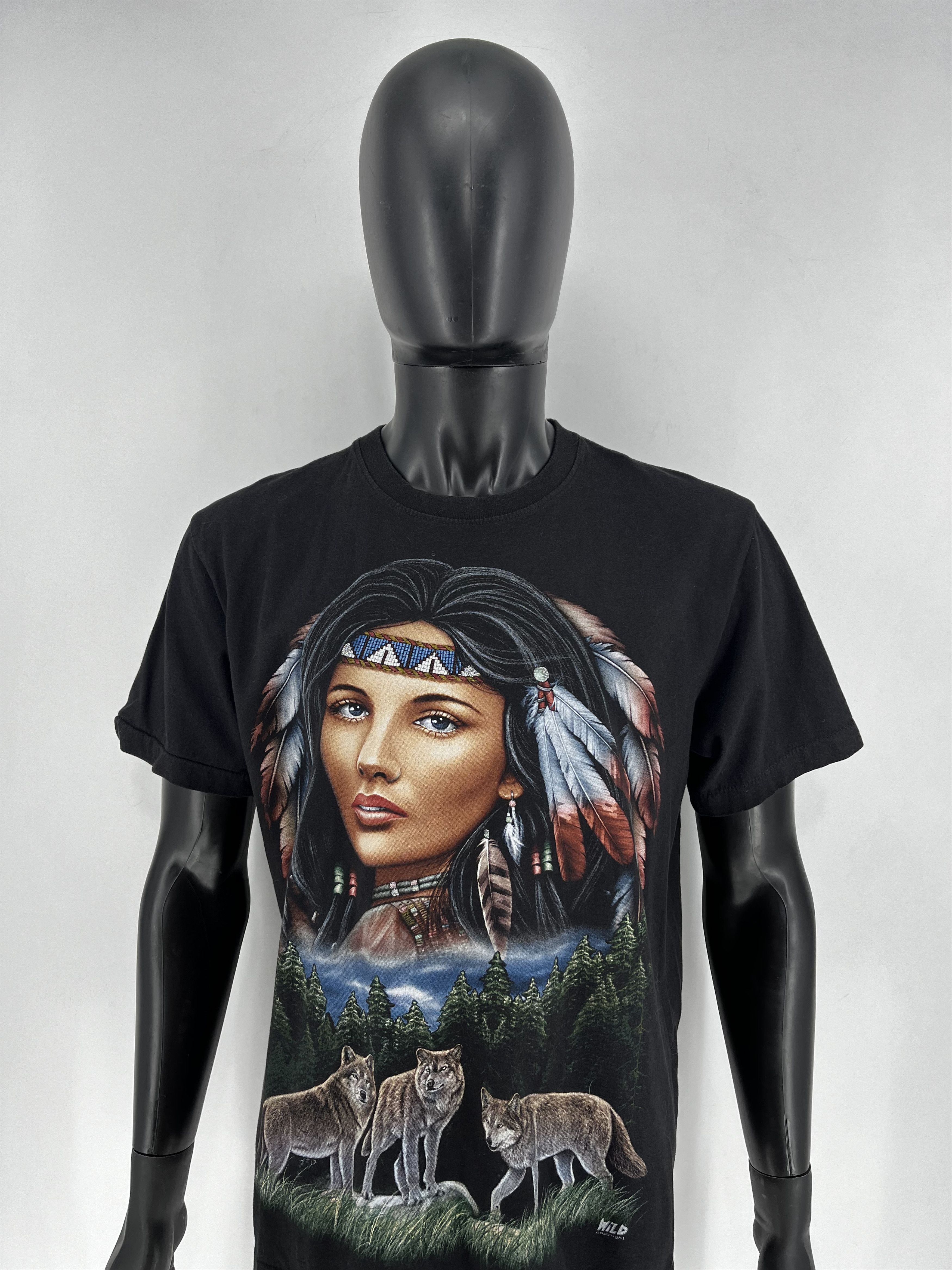 Band Tees Donna Maglia RAGAZZA INDIANA NATIVI USA viaggio America moto Size US L / EU 52-54 / 3 - 1 Thumbnail