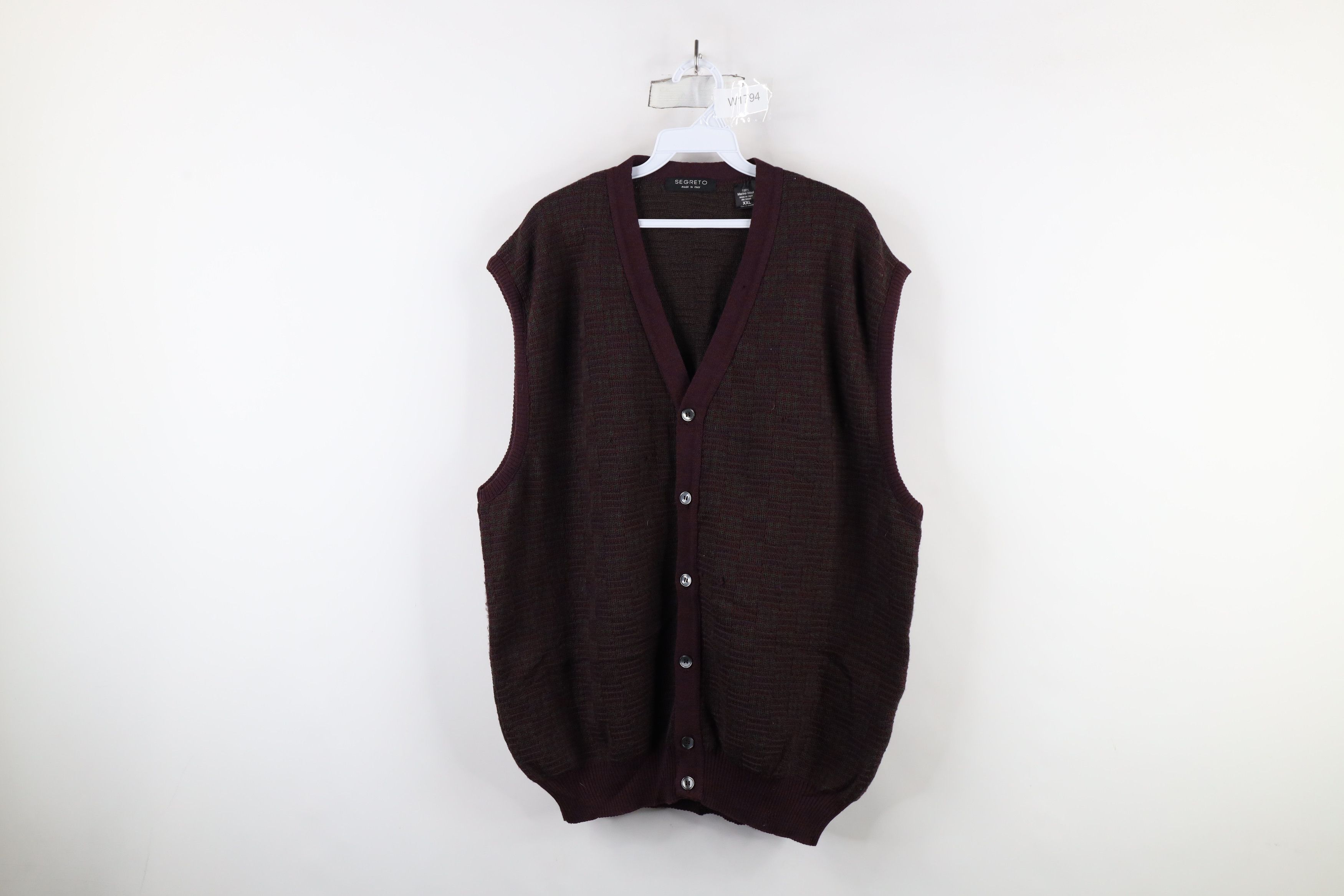 Vintage Vintage 90s Streetwear Houndstooth Wool Knit Sweater Vest Size US XXL / EU 58 / 5 - 1 Thumbnail
