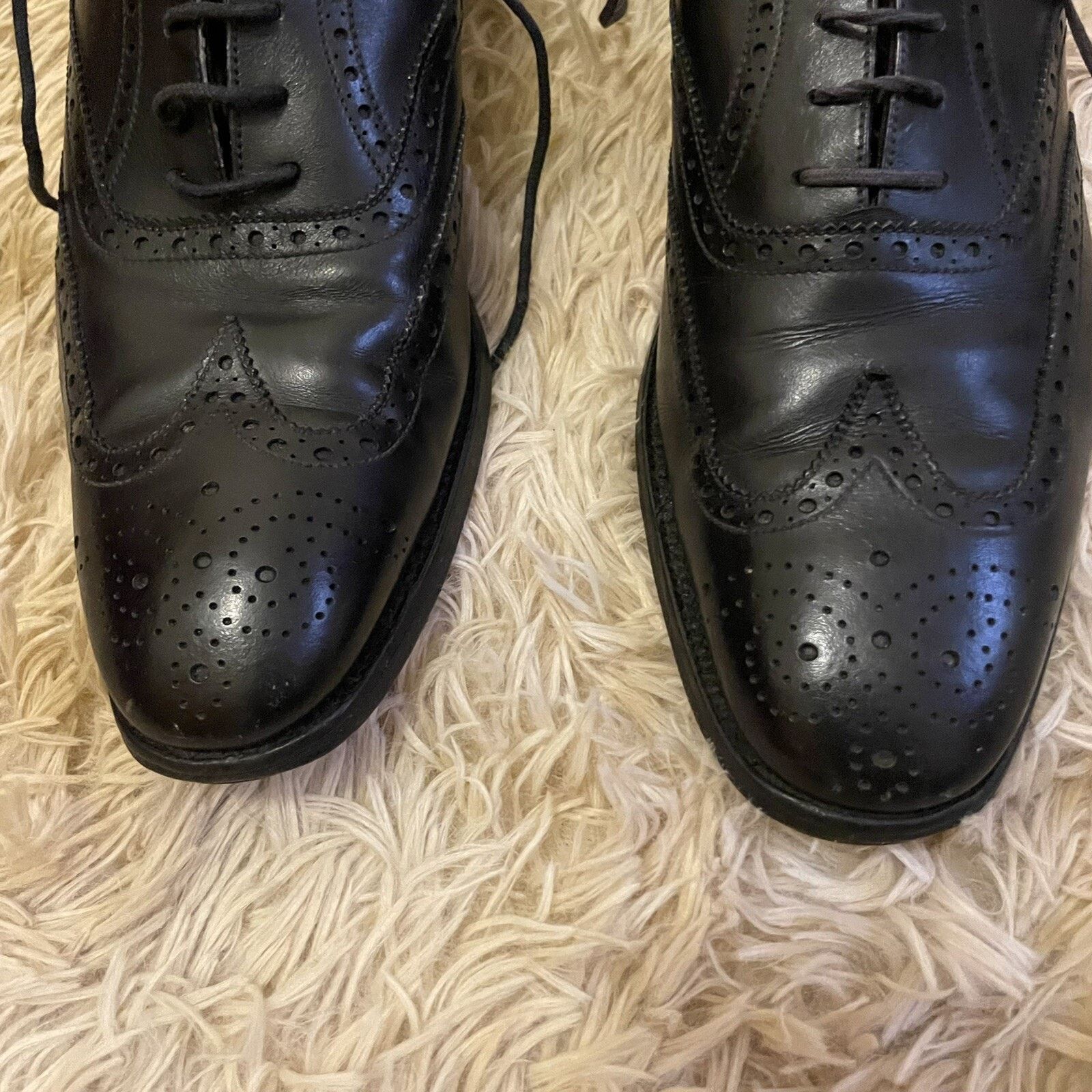 J.M. Weston JM Weston Oxfords brogues Shoes Cap Toe Black Leather Mens Size US 11 / EU 44 - 6 Thumbnail