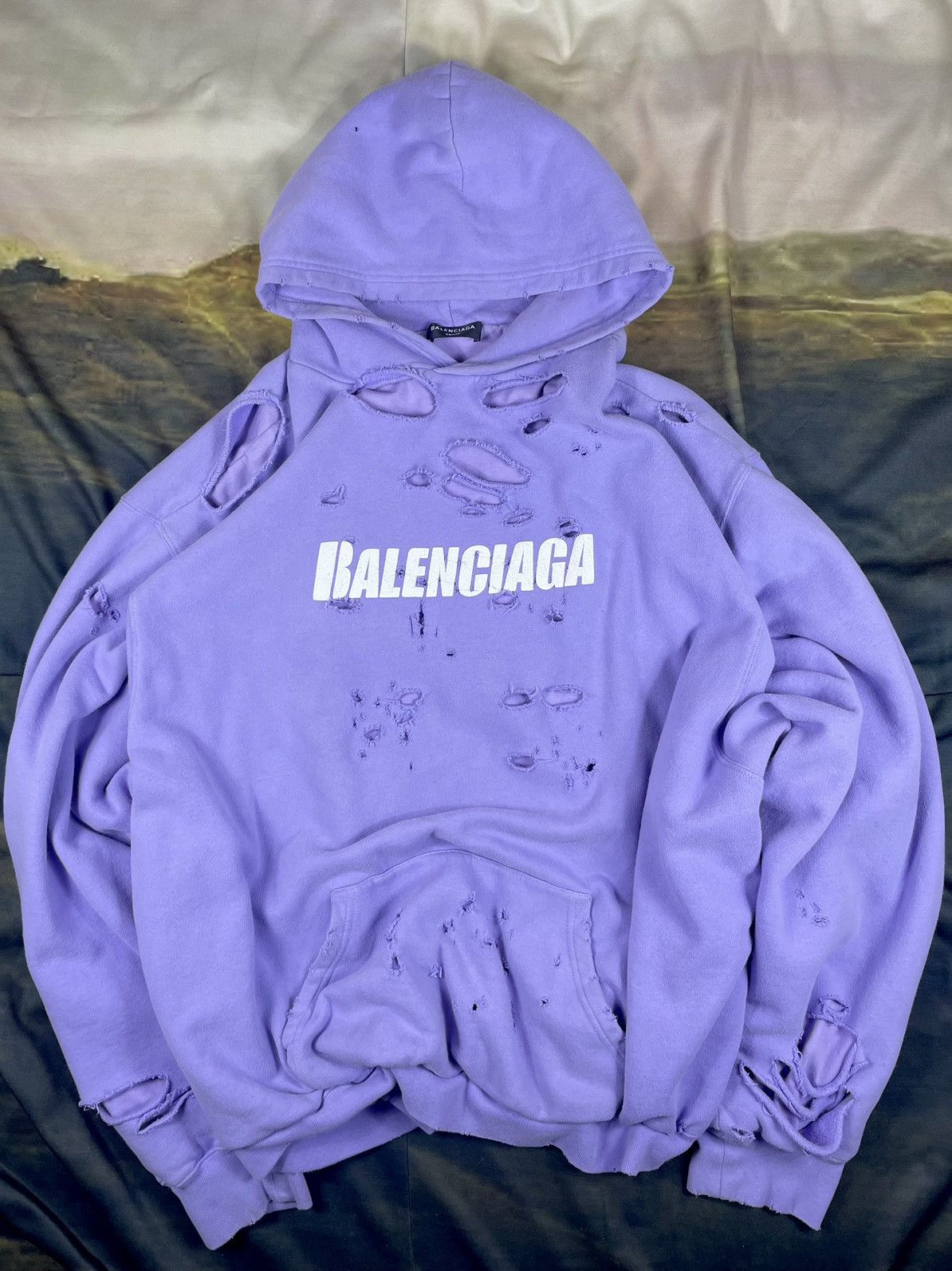Balenciaga Balenciaga Distressed Hoodie | Grailed