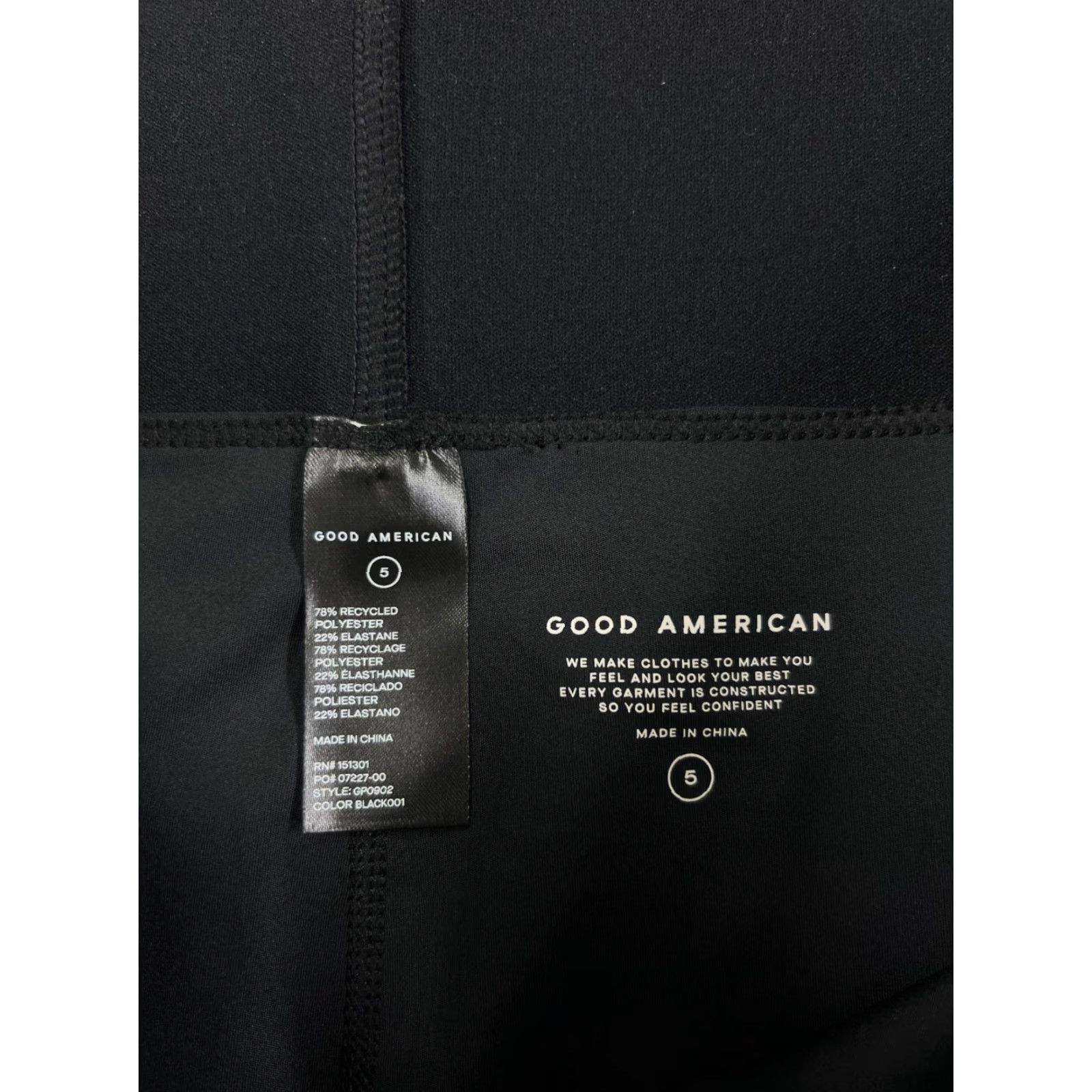 Good American Good American Pants Womens 5 Black Faux Leather Blend NWT Solid Regular Straight Casual Workwear 34in Waist 26in Inseam Womens Pants 90s? Size 27" / US 4 / IT 40 - 3 Thumbnail