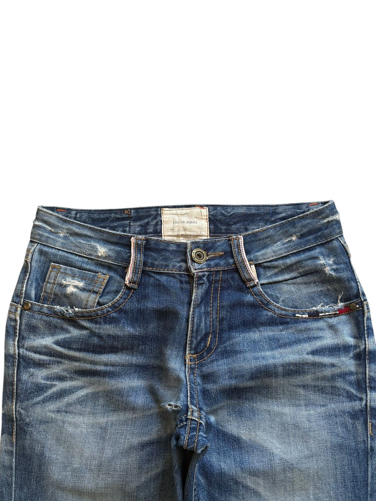 Dsquared2 Vintage Japanese Lolita Honeycomb Faded Wash Loose Jeans Size US 31 - 4 Thumbnail