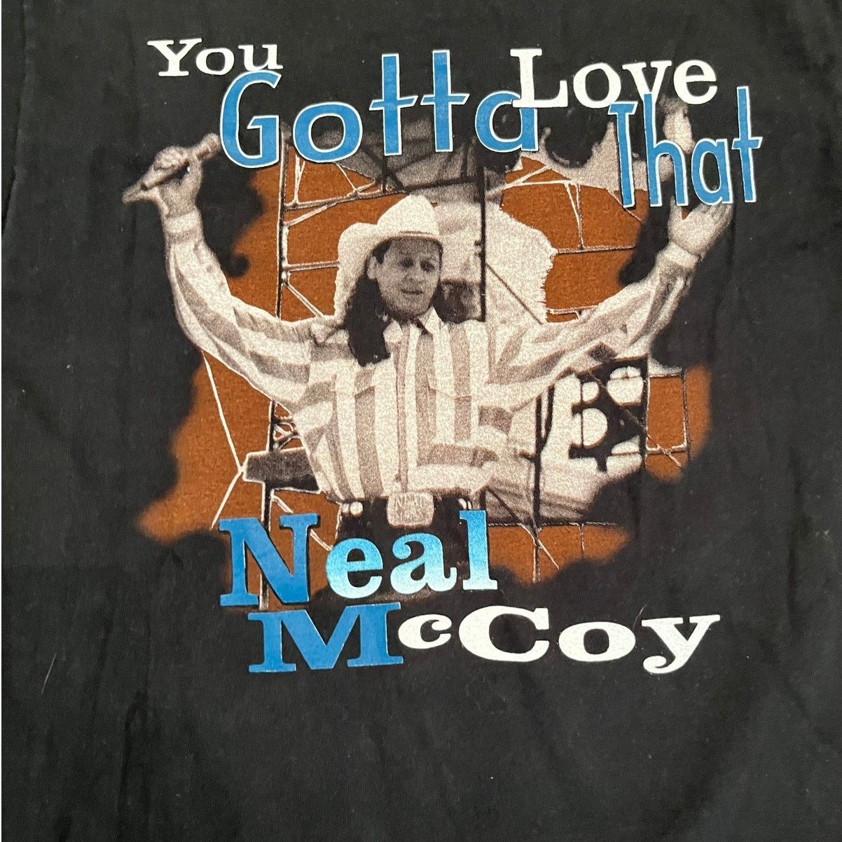 Vintage Vtg 1995 Neal McCoy Tour Shirt Single Stitch Made in USA L Size US L / EU 52-54 / 3 - 7 Thumbnail