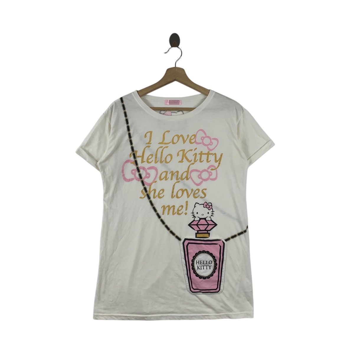 Vintage HELLO KITTY JAPAN 2016 Collection I Love Spell Out Tee Shirt Size S / US 4 / IT 40 - 1 Thumbnail