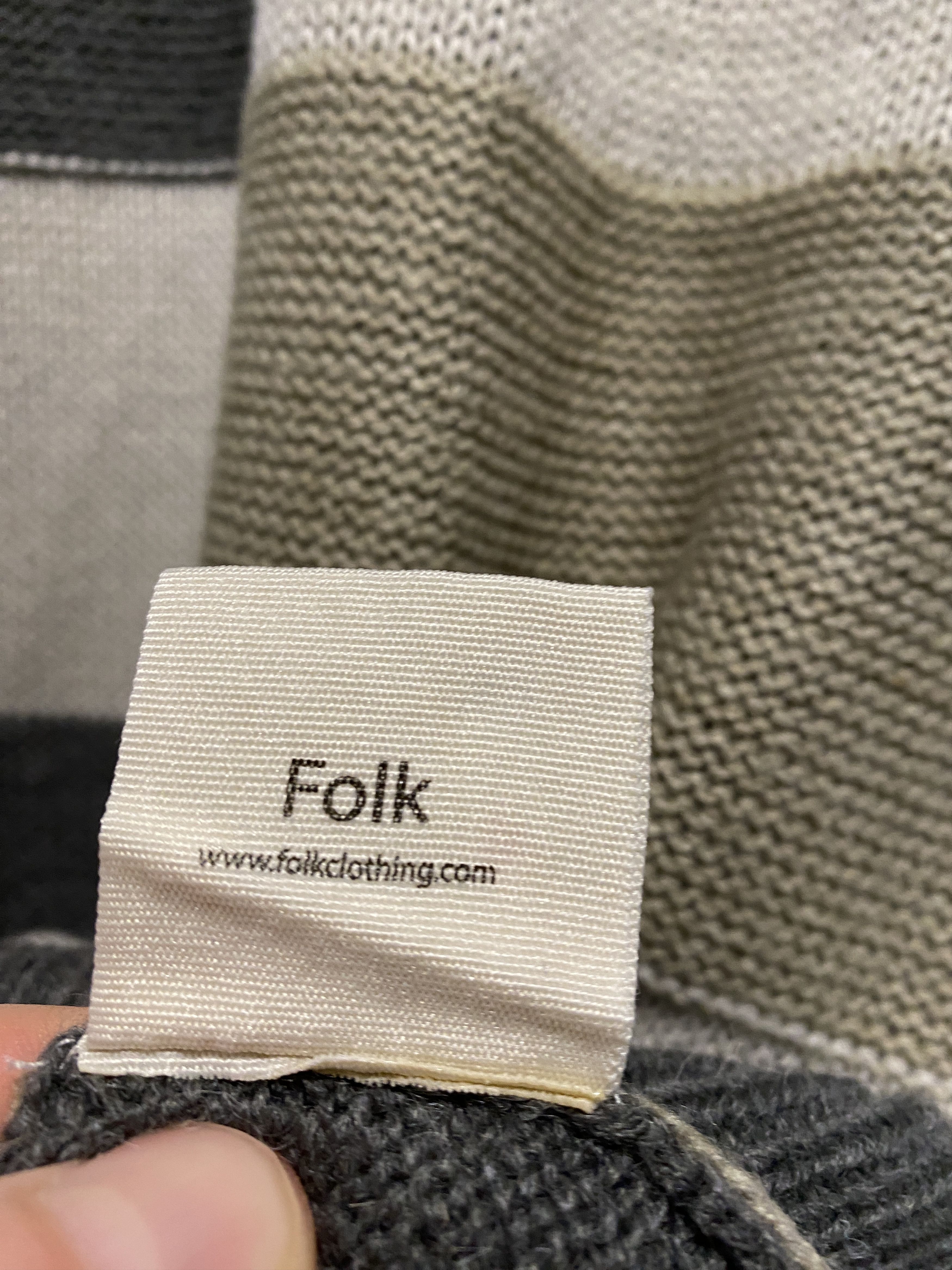 Folk RRP $200 New Folk checker 15% wool sweater size XL Size US XL / EU 56 / 4 - 7 Thumbnail