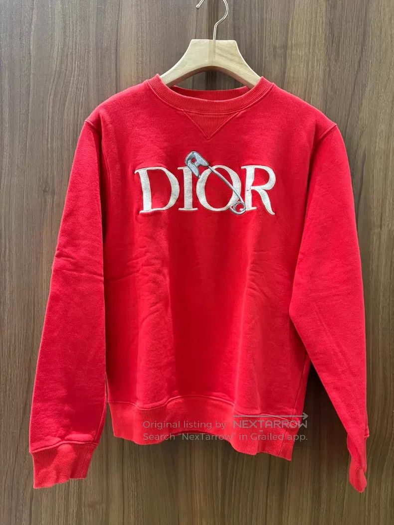 Dior Dior Red pin logo embroidered sweatshirt Size US XS / EU 42 / 0 - 1 Thumbnail