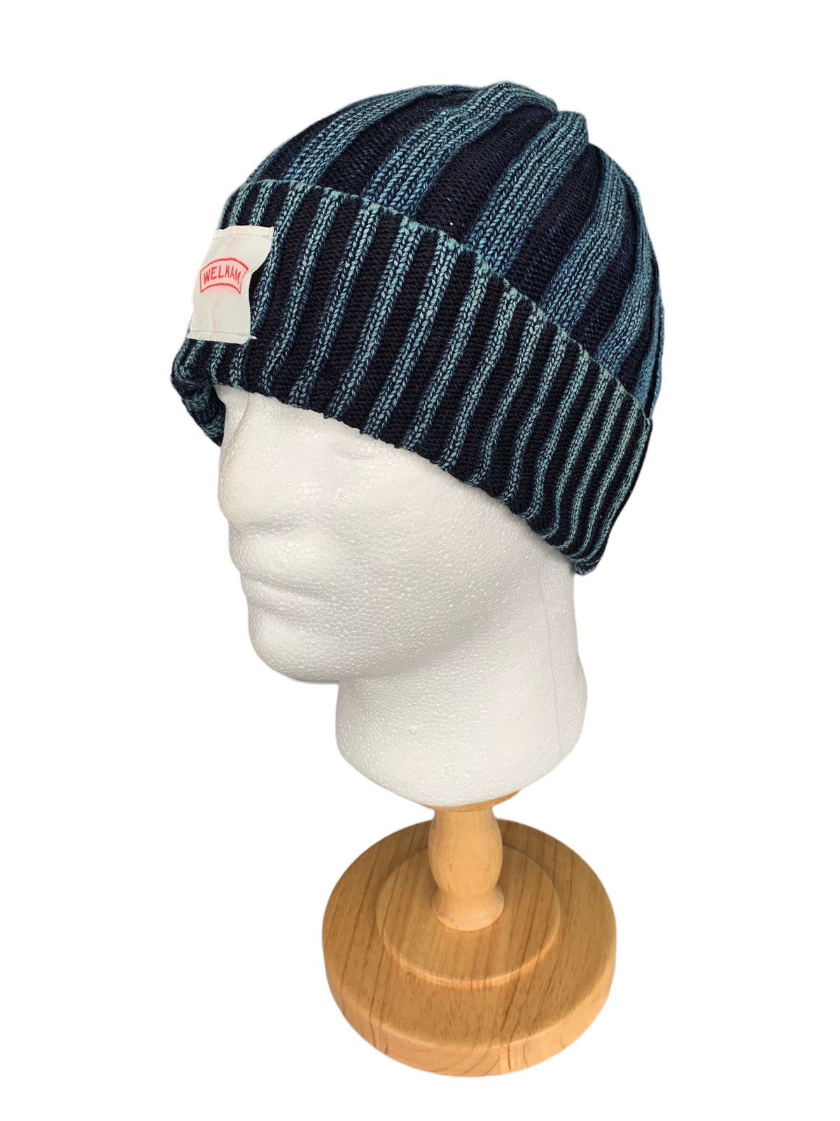 Japanese Brand × Kapital × Vintage Japanese Welkem Blue Indigo Beanie Hats Size ONE SIZE - 7 Thumbnail