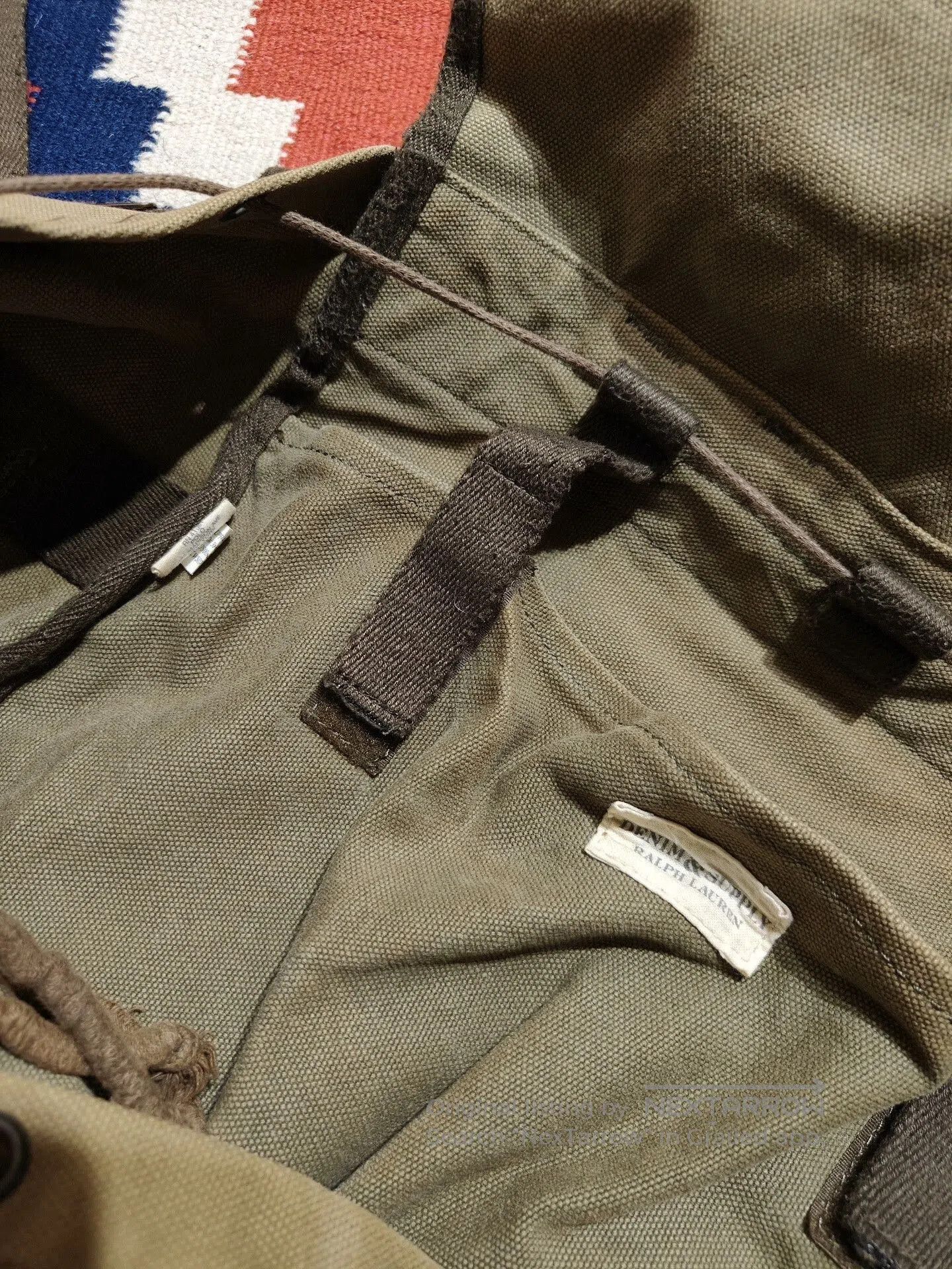 RRL Ralph Lauren Vintage Canvas Military Backpack. Size ONE SIZE - 6 Thumbnail