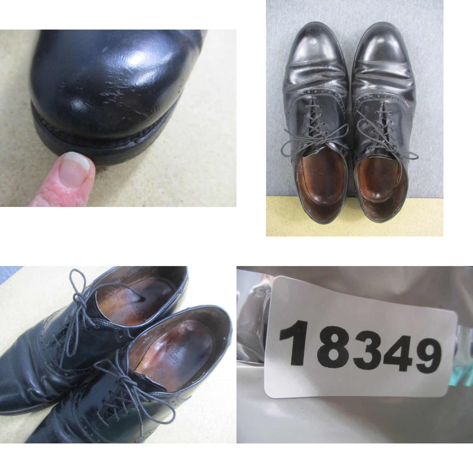 Allen Edmonds Allen Edmonds Dress Shoes Mens 9.5 C Black Cap Toe Oxford Leather Shoes Size ONE SIZE - 9 Thumbnail