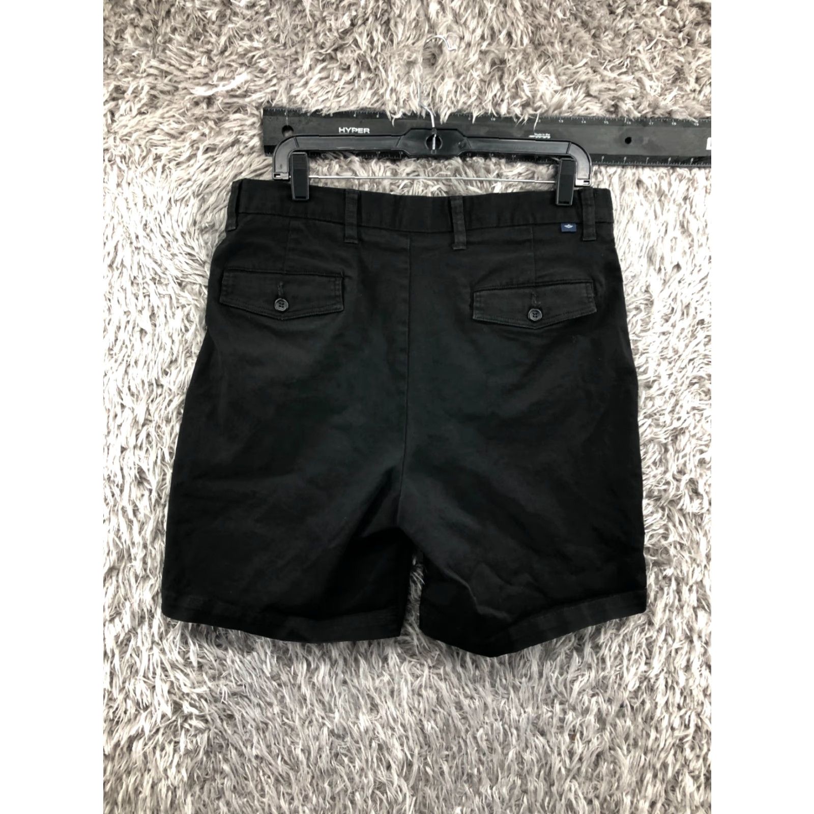 Dockers DOCKERS Shorts Mens 34 Mid Rise Pleated Relaxed Fit Dark Wash Black Size US 34 / EU 50 - 4 Thumbnail