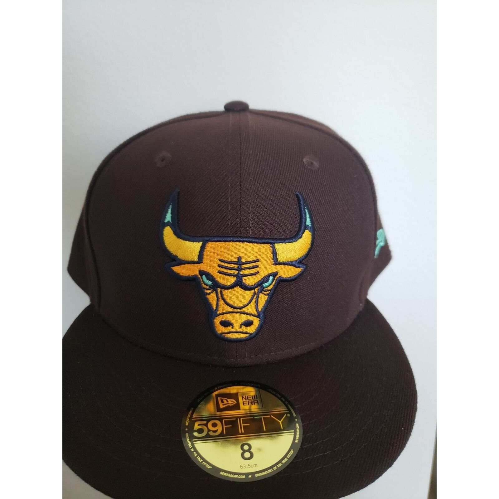 New Era Chicago Bulls Hat Cap 59Fifty Size 8 Brown Orange New Era Size ONE SIZE - 1 Thumbnail